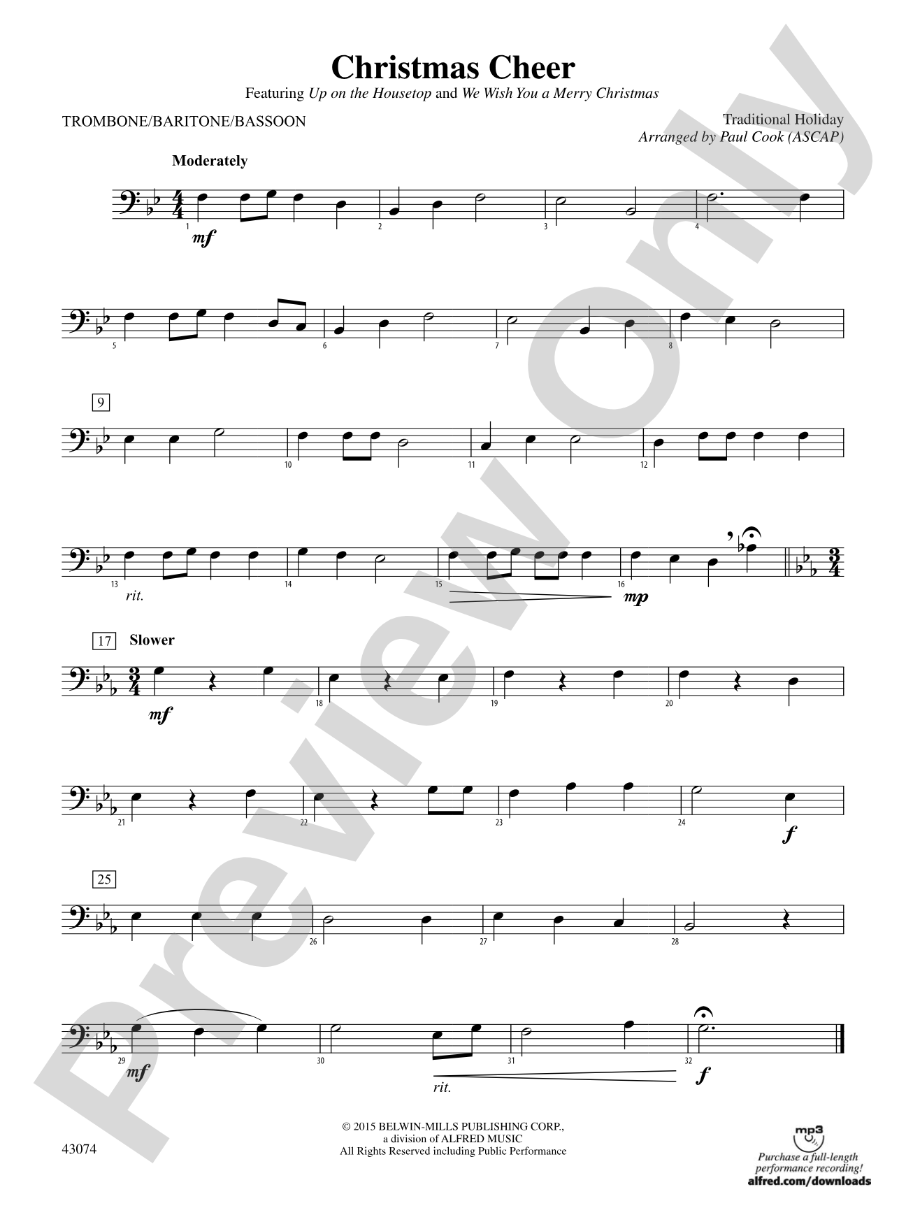 Christmas Cheer: 1st Trombone