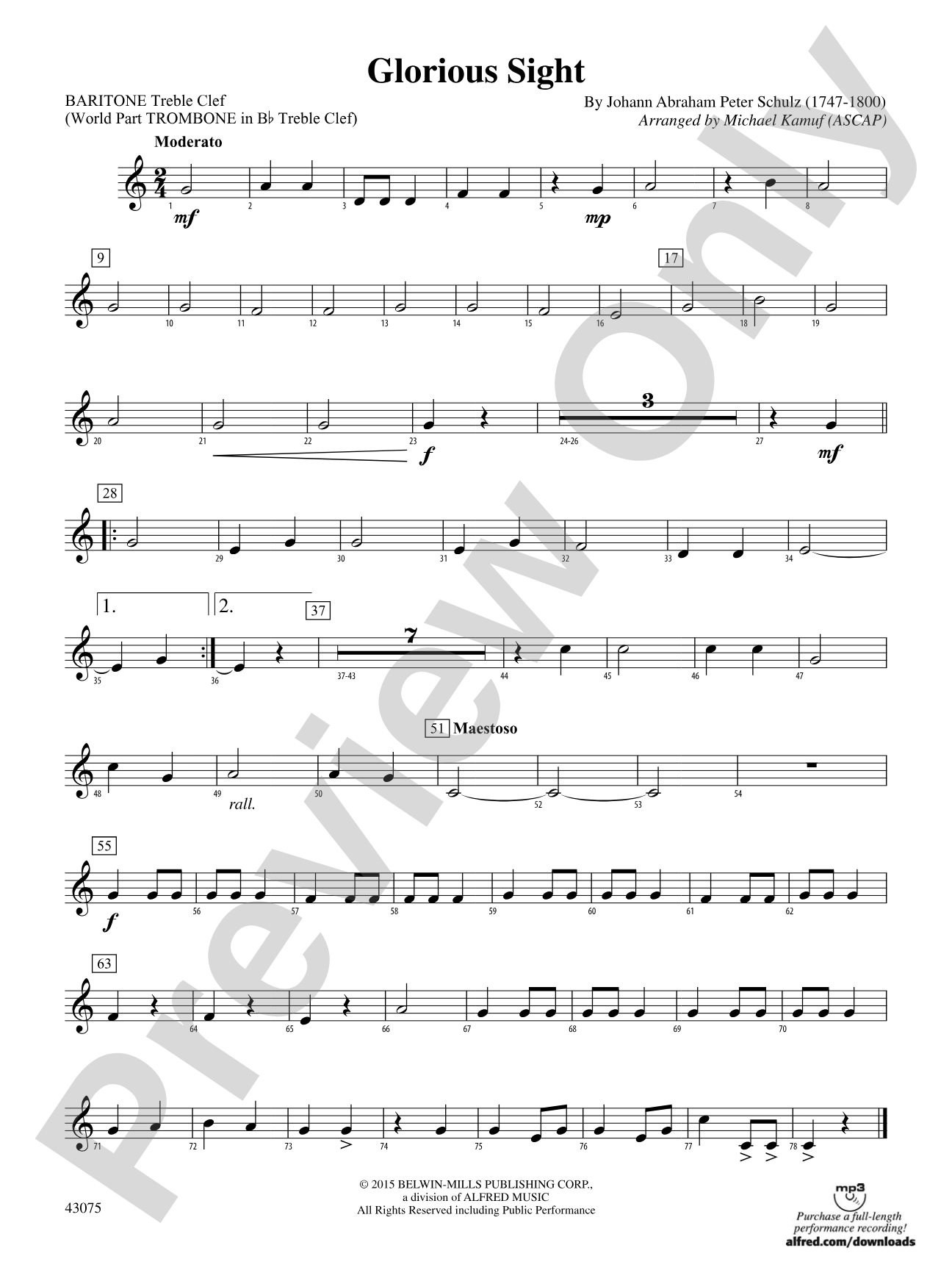 Glorious Sight: Baritone T.C.