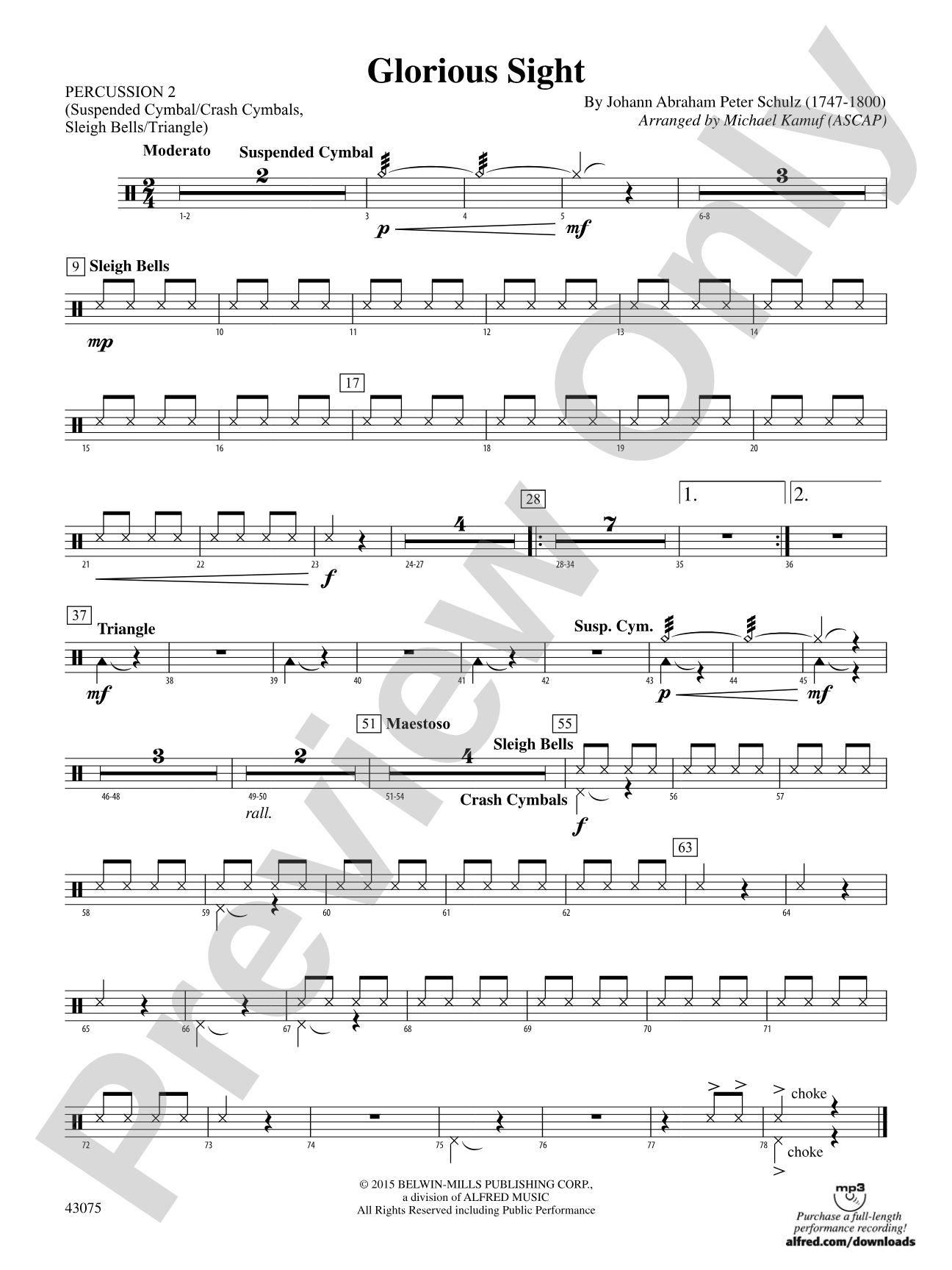 Glorious Sight: 2nd Percussion