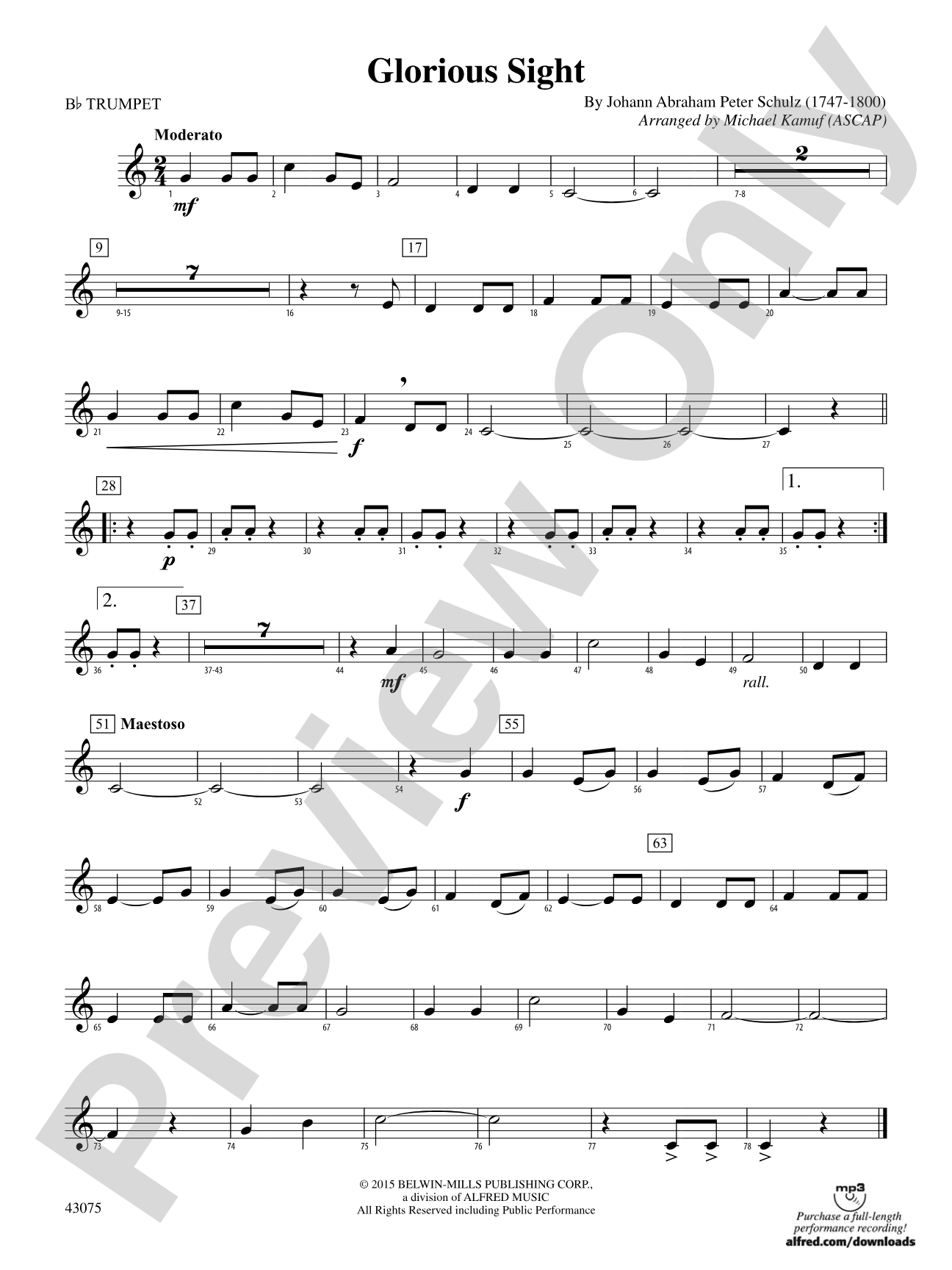 Glorious Sight: 1st B-flat Trumpet