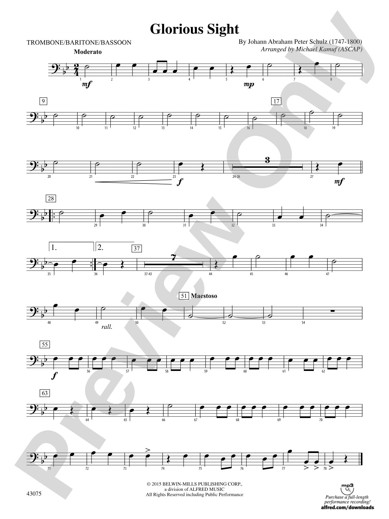 Glorious Sight: 1st Trombone