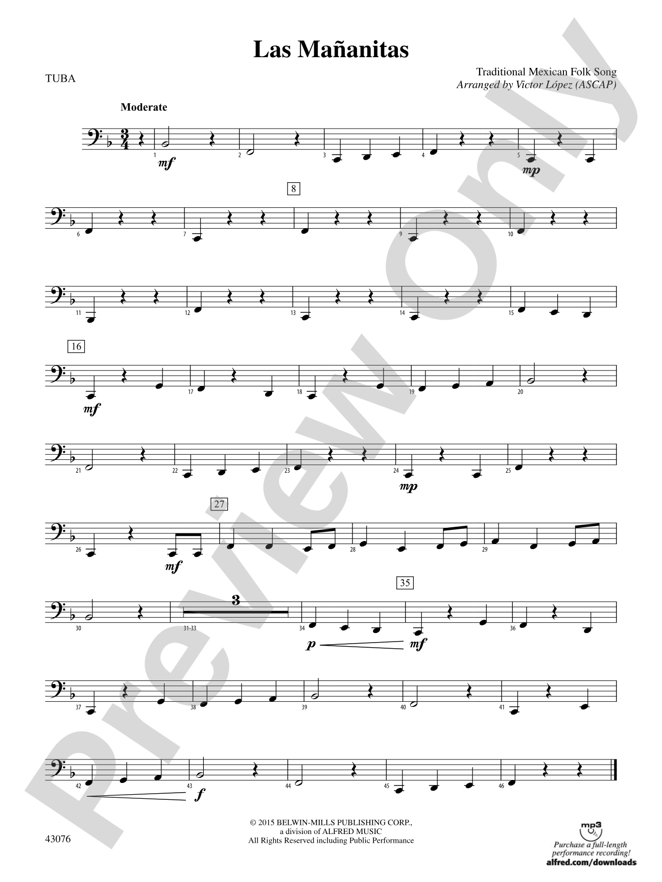 Las Mañanitas: Tuba