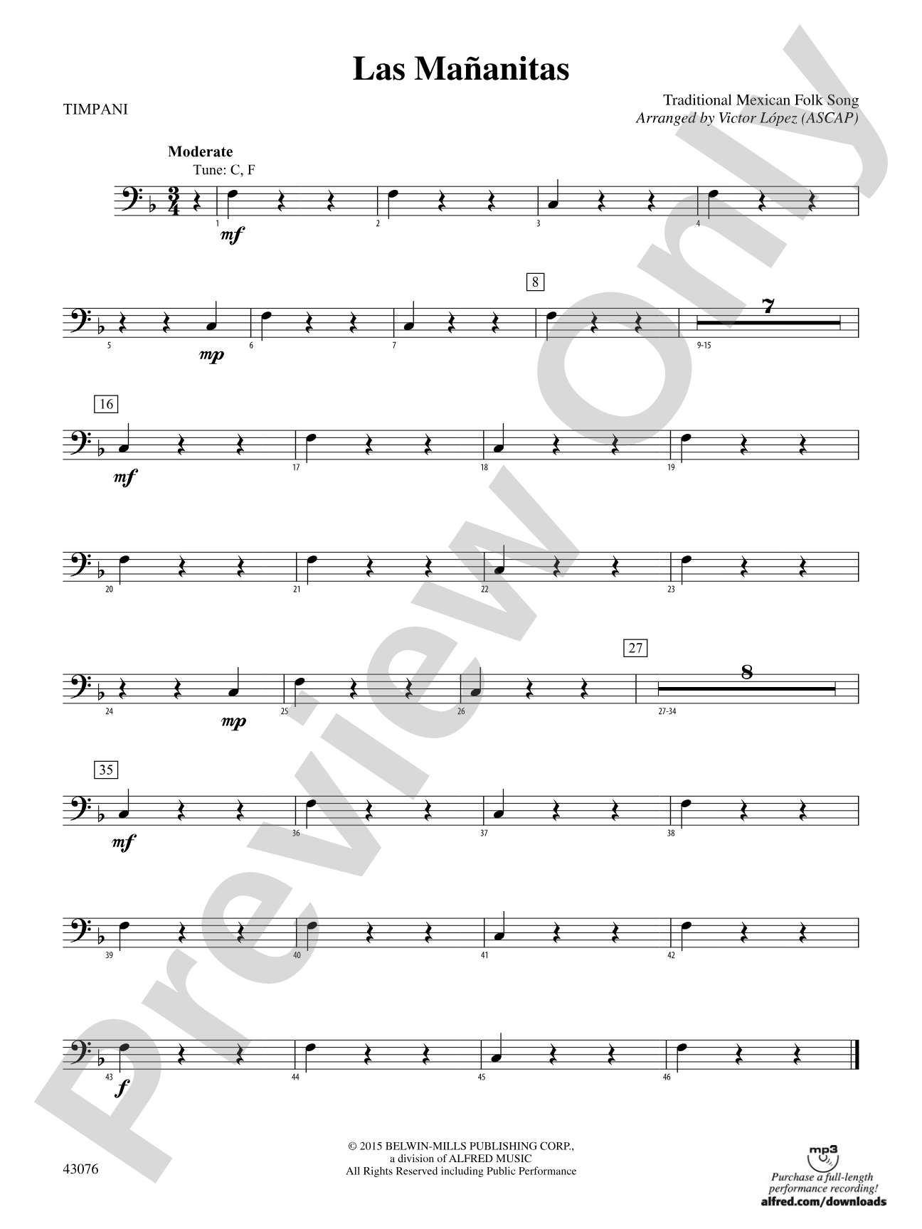 Las Mañanitas: Timpani