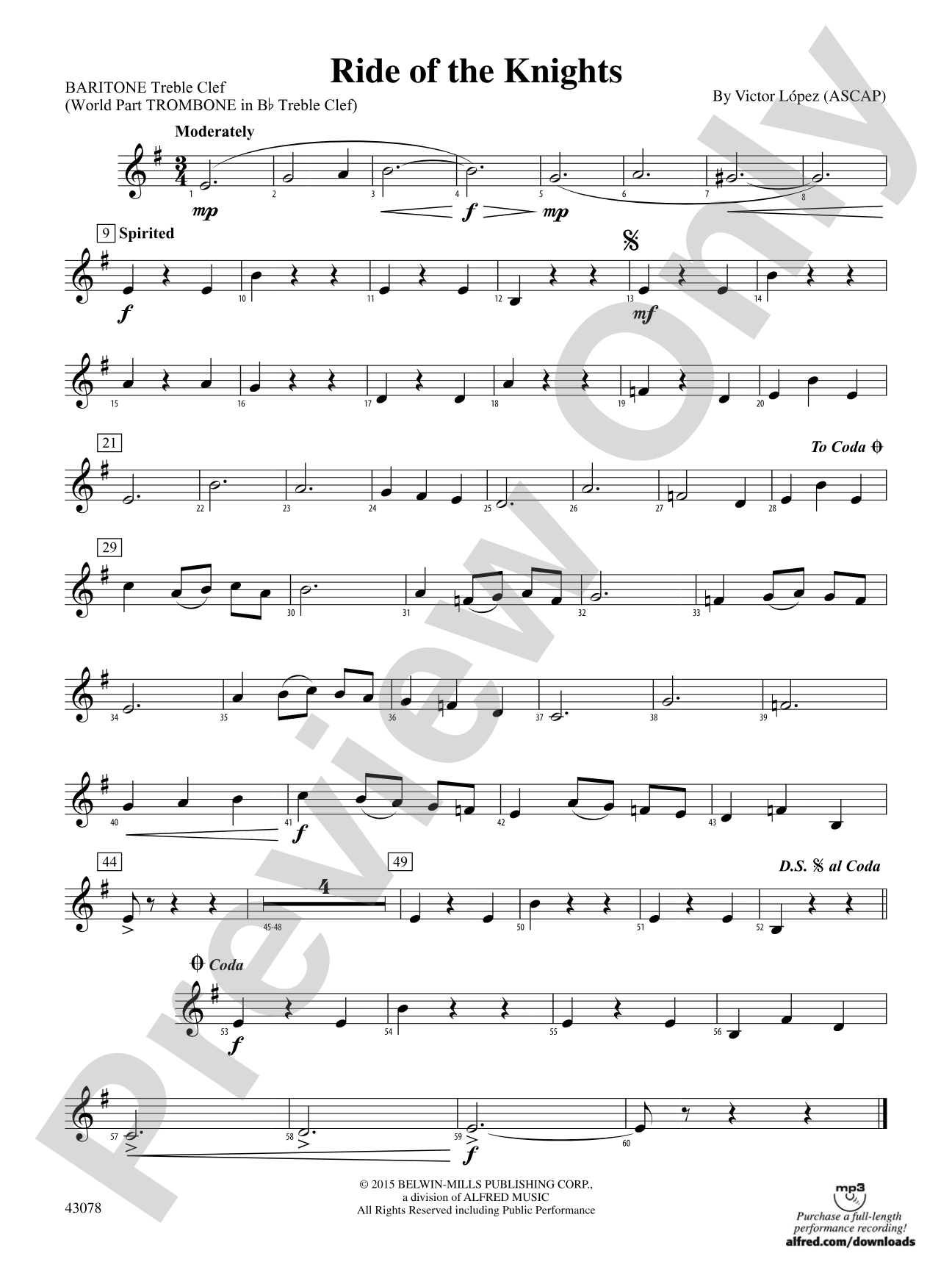 Ride of the Knights: Baritone T.C.