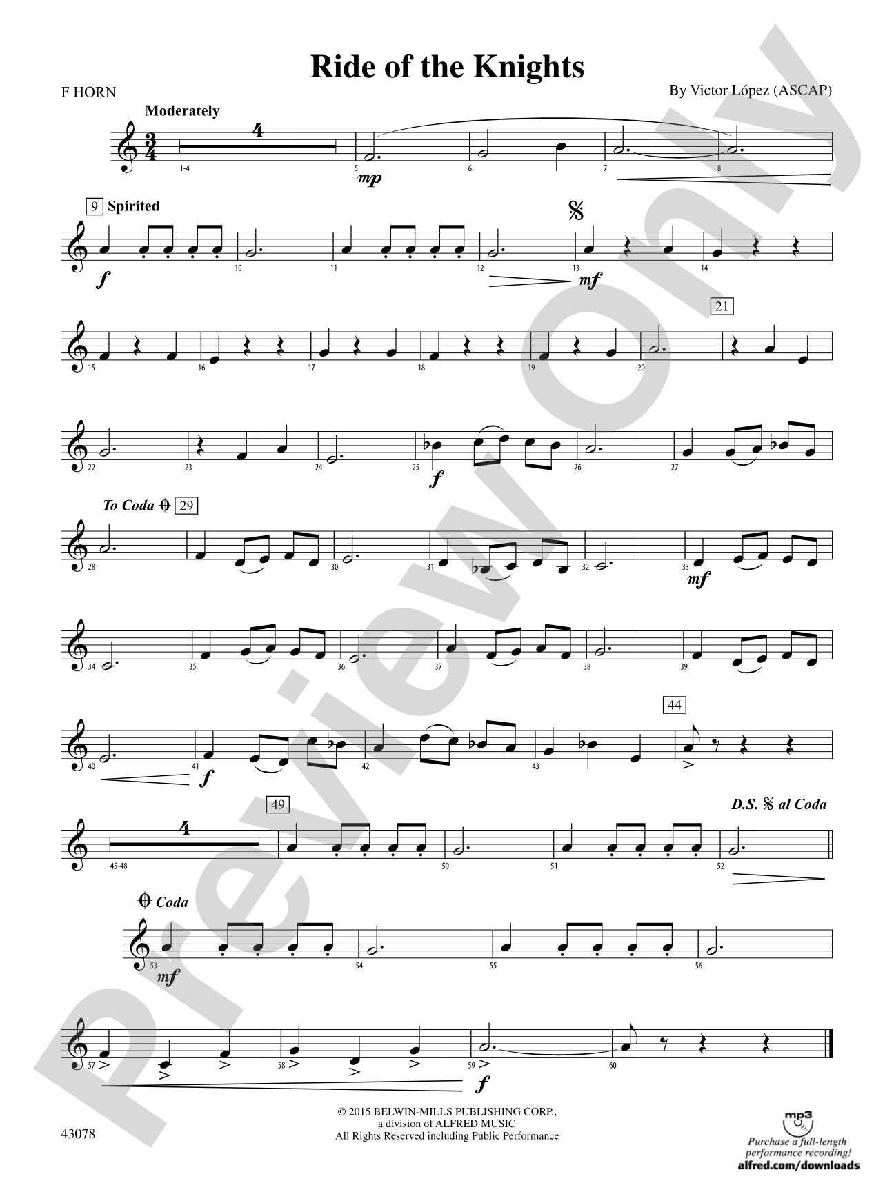 Ride of the Knights: 1st F Horn