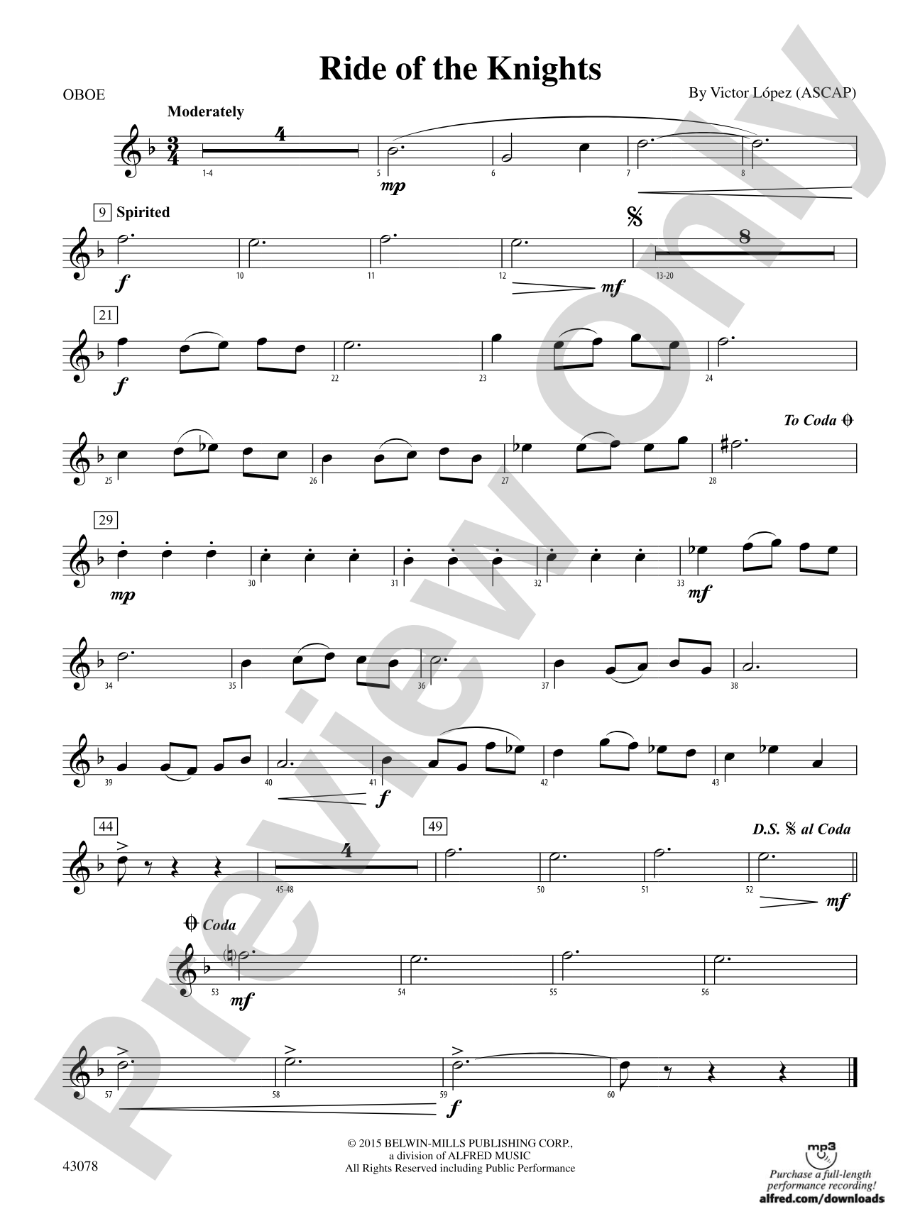 Ride of the Knights: Oboe