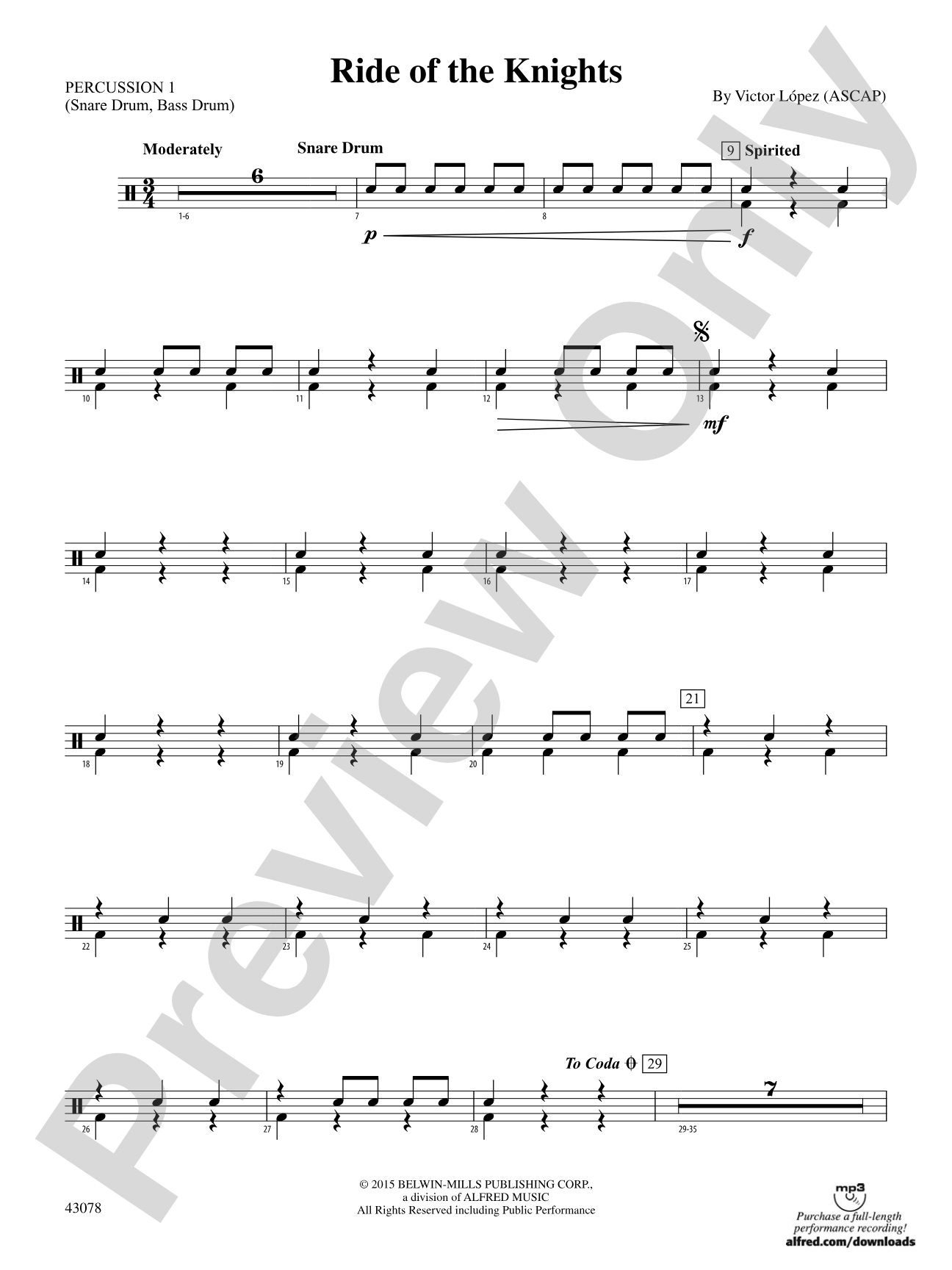 Ride of the Knights: 1st Percussion