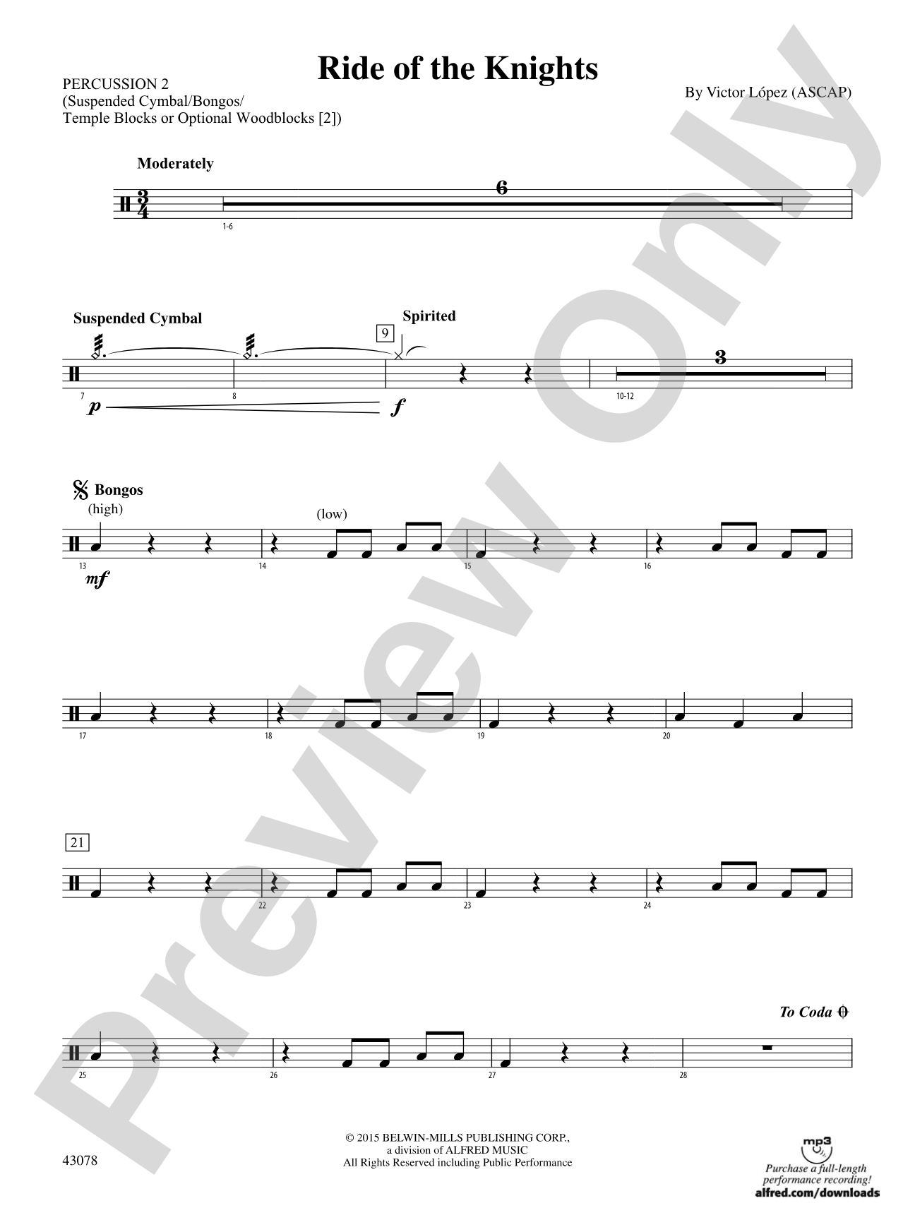 Ride of the Knights: 2nd Percussion
