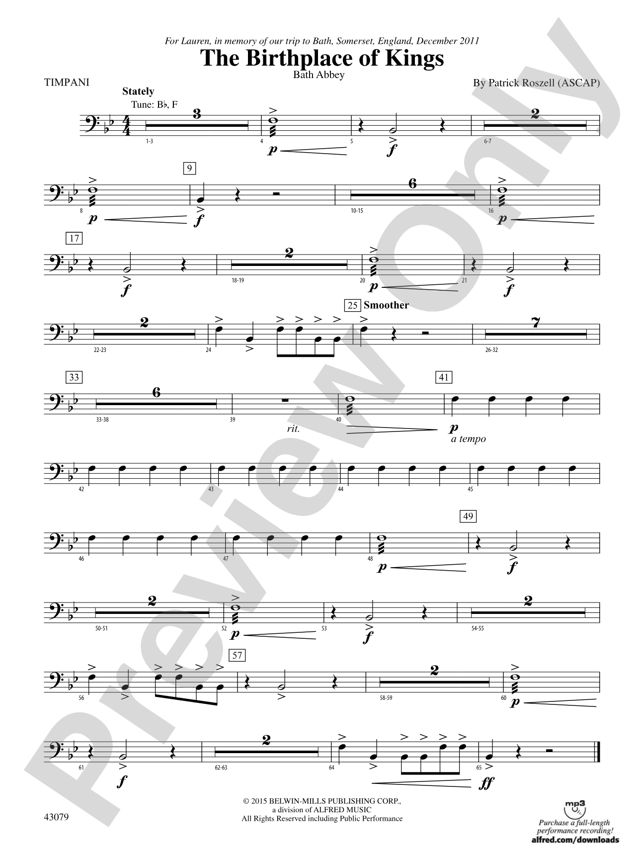 The Birthplace of Kings: Timpani