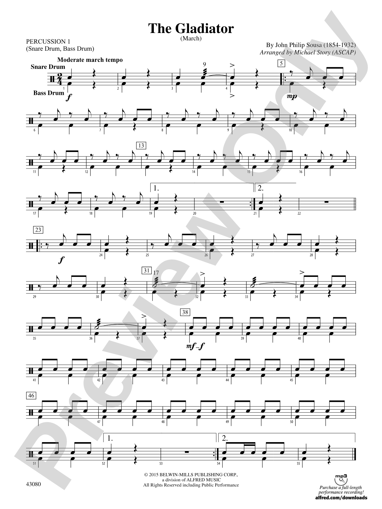 The Gladiator: 1st Percussion