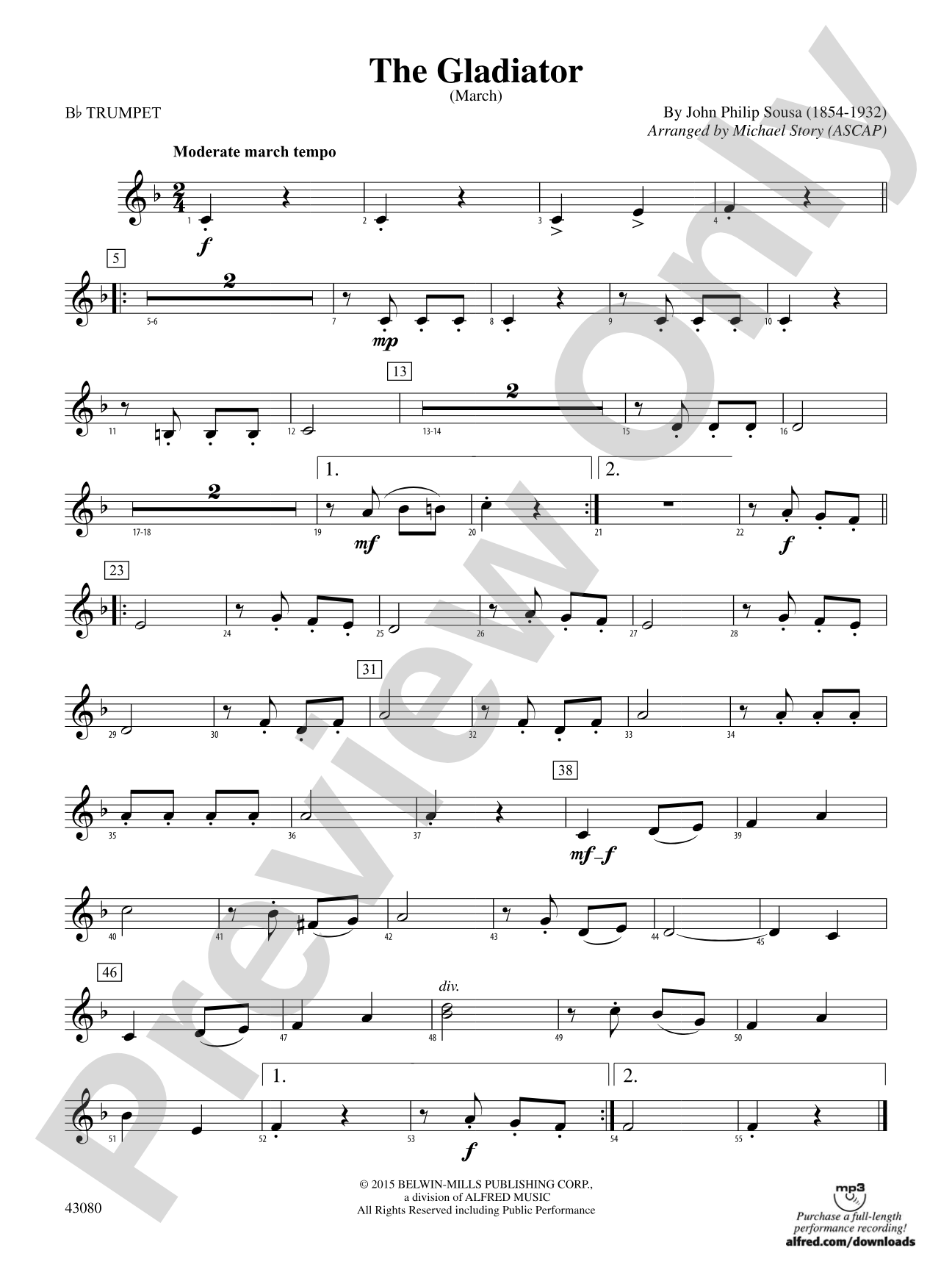 The Gladiator: 1st B-flat Trumpet