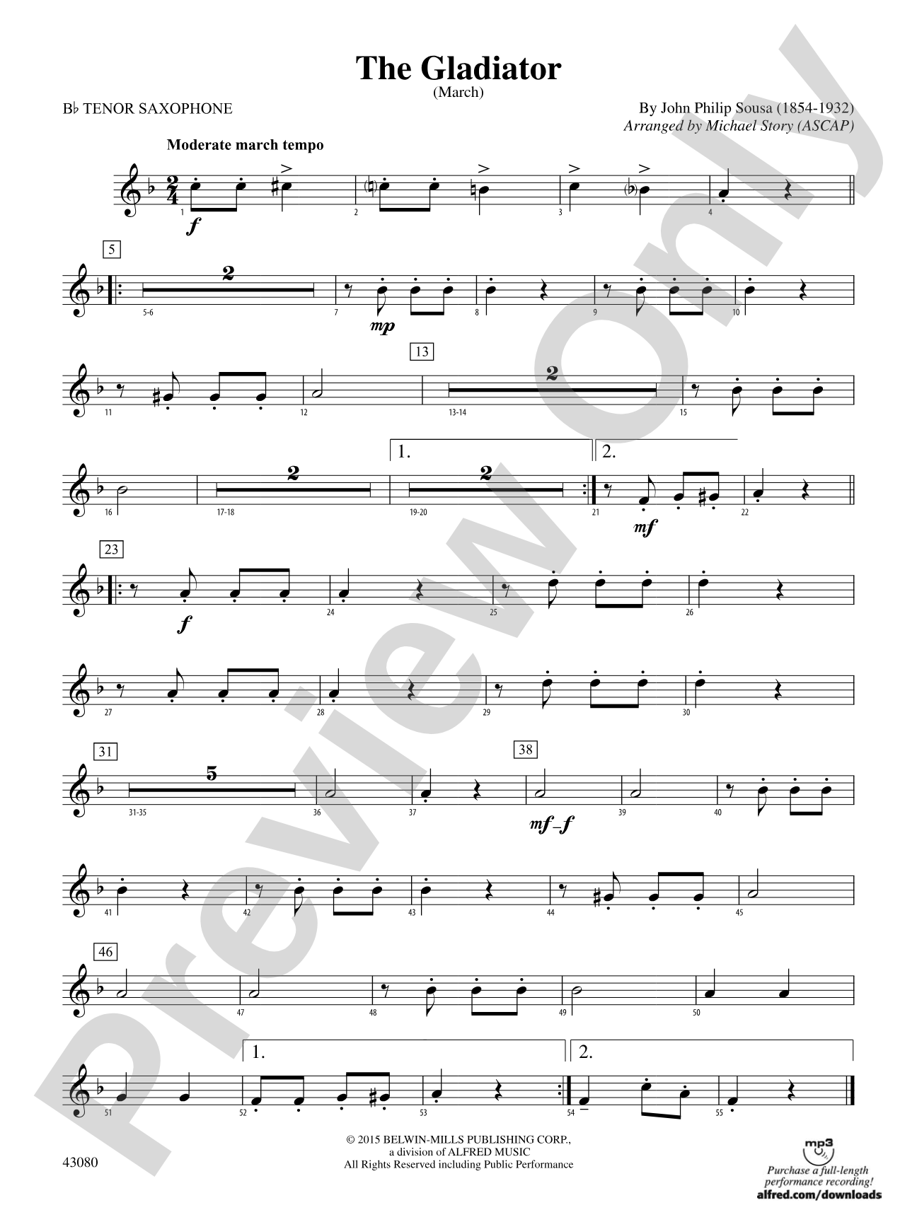 The Gladiator: B-flat Tenor Saxophone