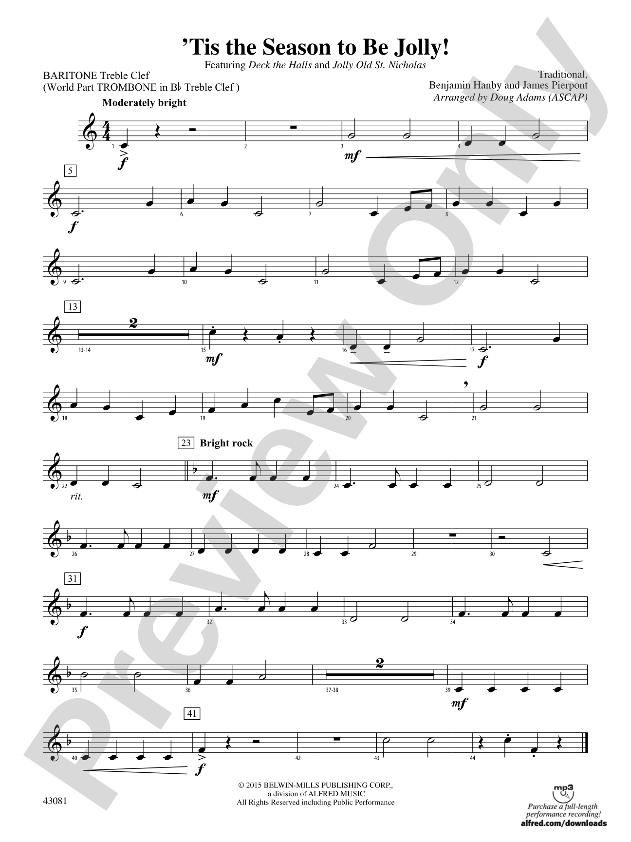 'Tis the Season to Be Jolly!: Baritone T.C.