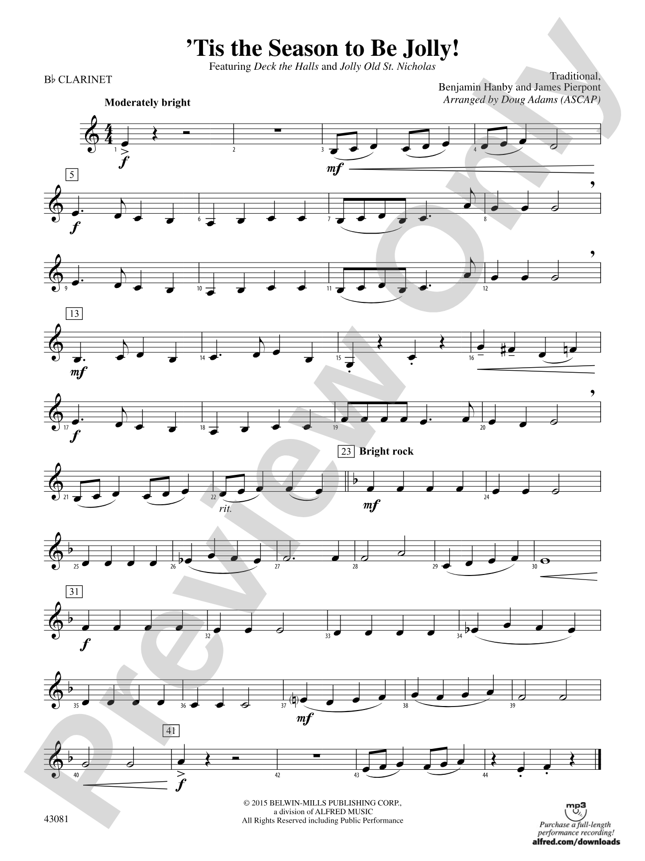 'Tis the Season to Be Jolly!: 1st B-flat Clarinet