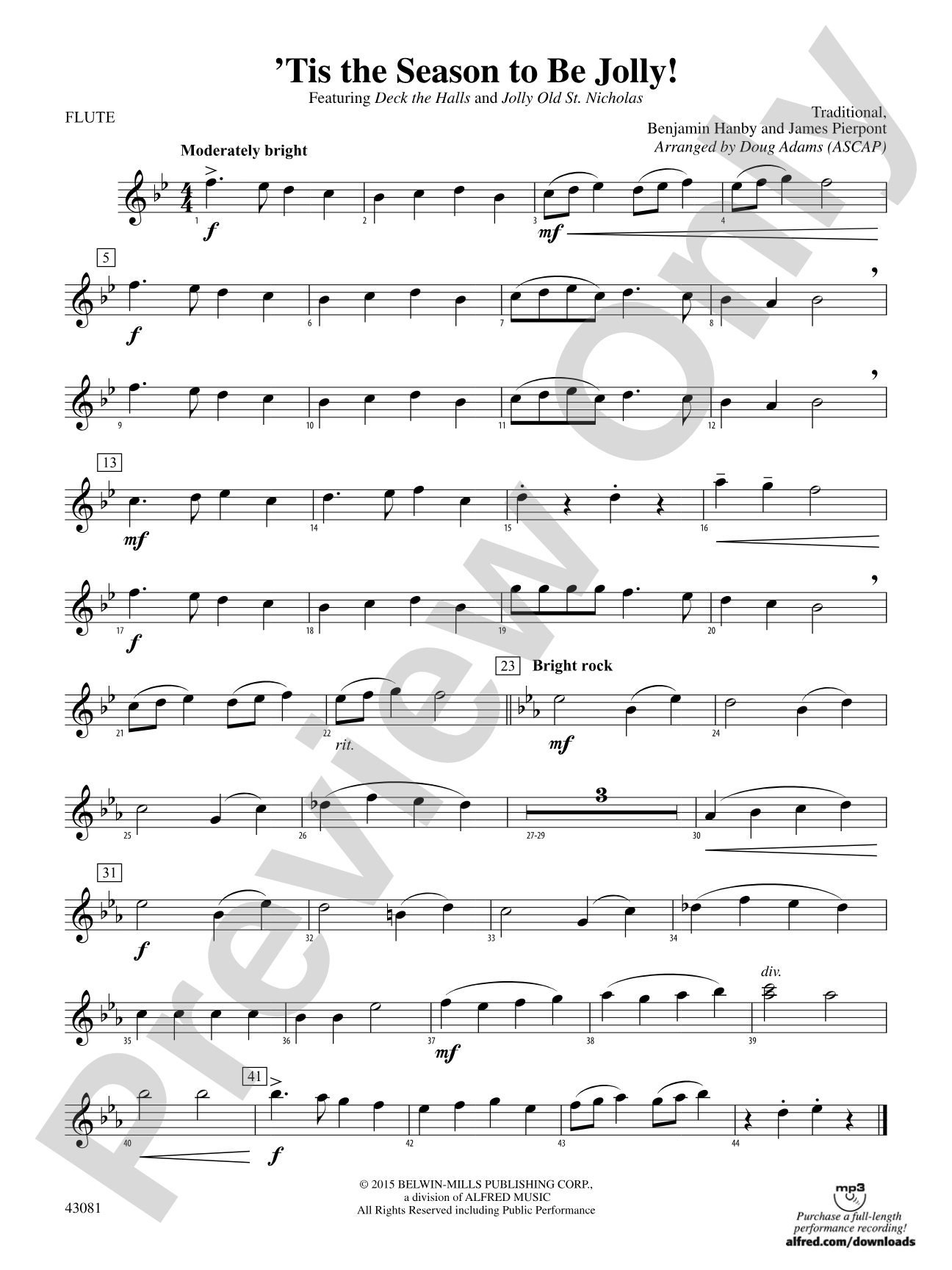 'Tis the Season to Be Jolly!: Flute