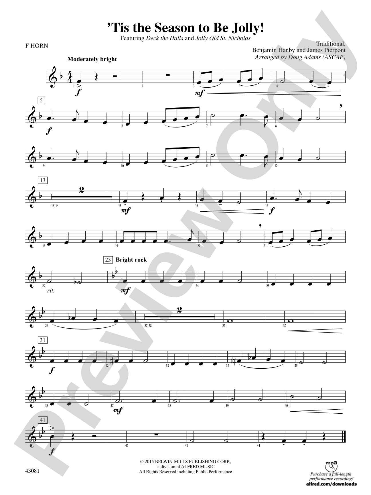 'Tis the Season to Be Jolly!: 1st F Horn