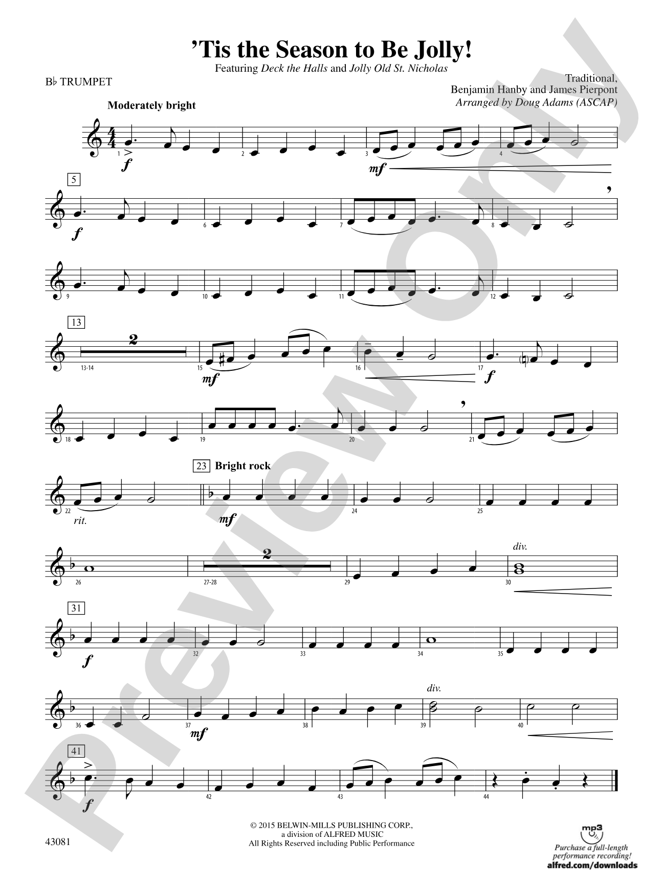 'Tis the Season to Be Jolly!: 1st B-flat Trumpet