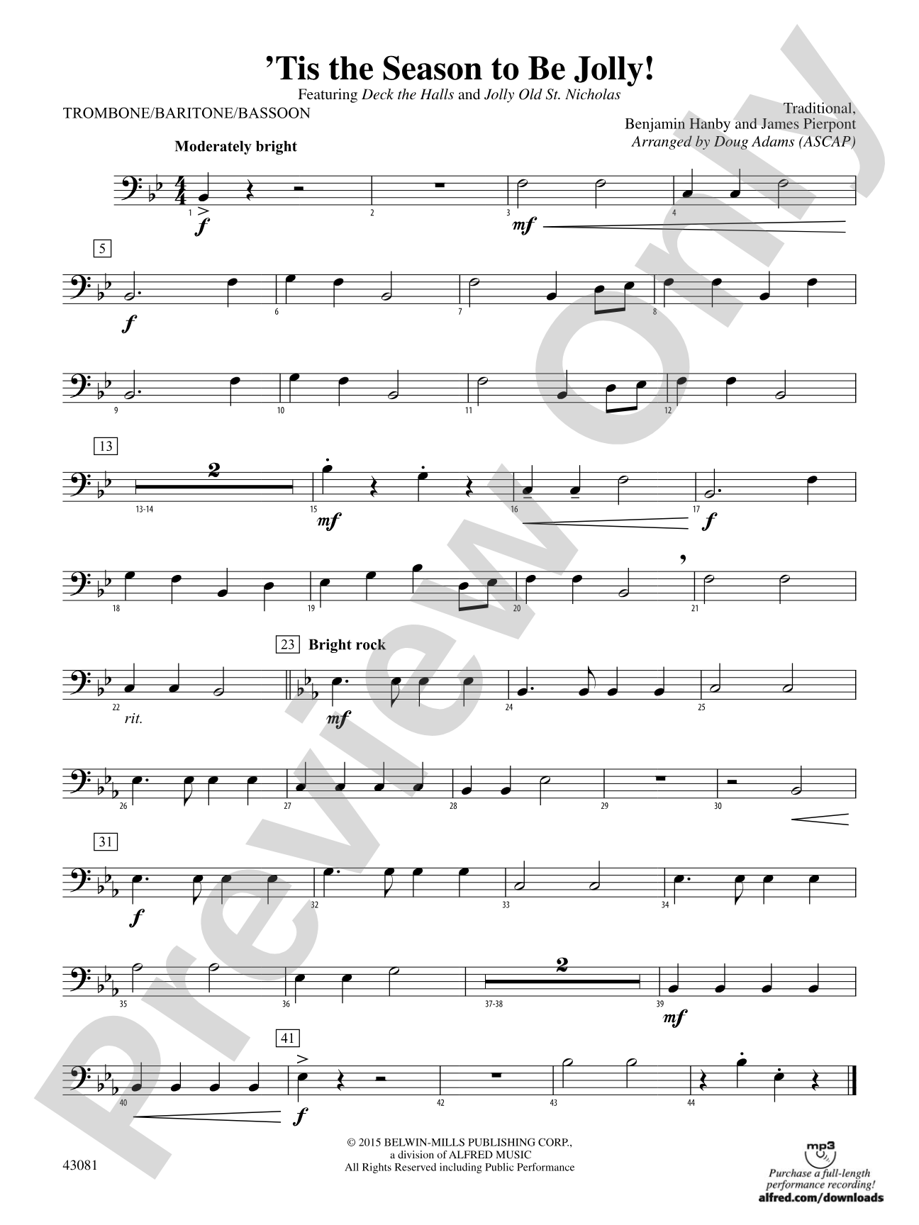 'Tis the Season to Be Jolly!: 1st Trombone