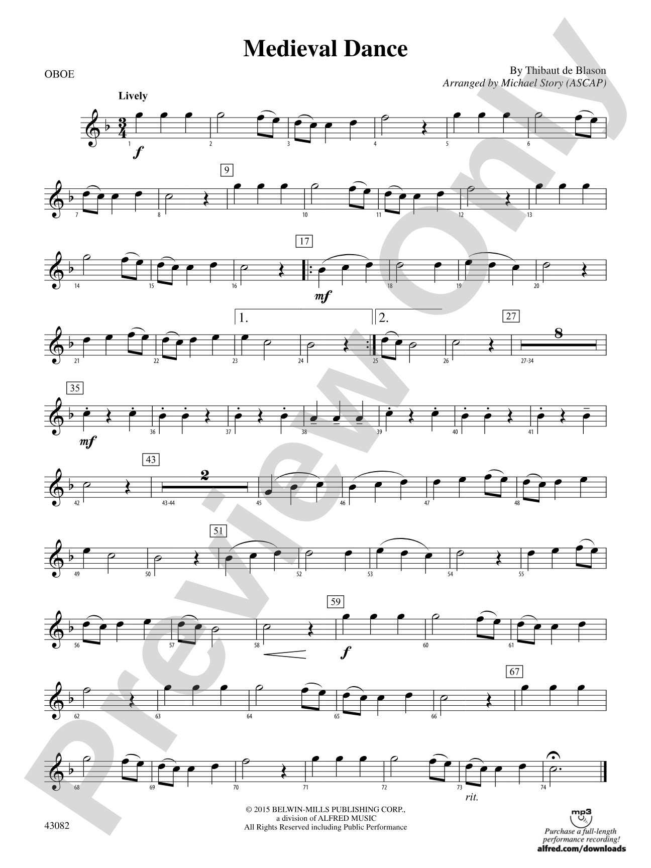 Medieval Dance: Oboe
