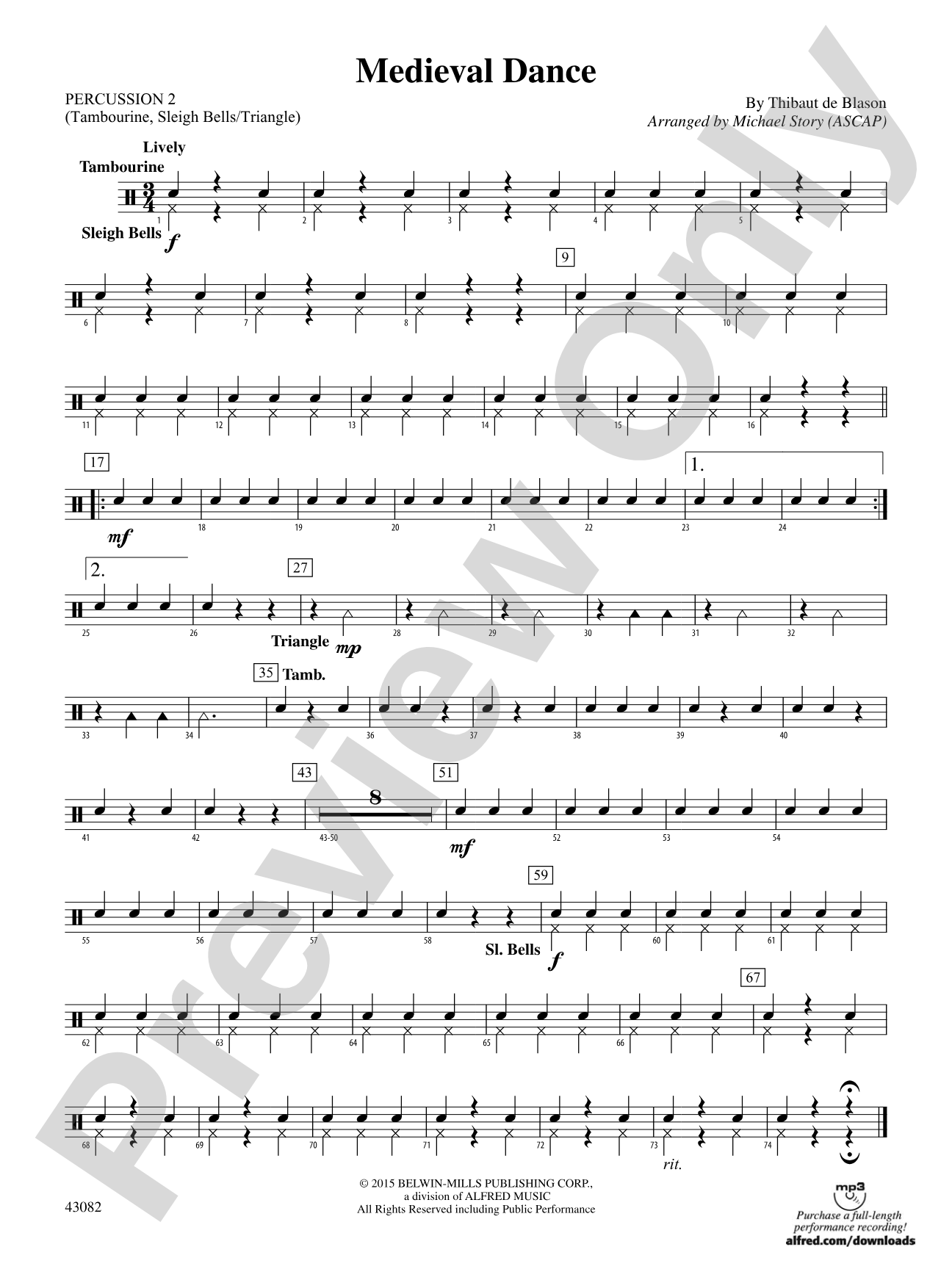 Medieval Dance: 2nd Percussion