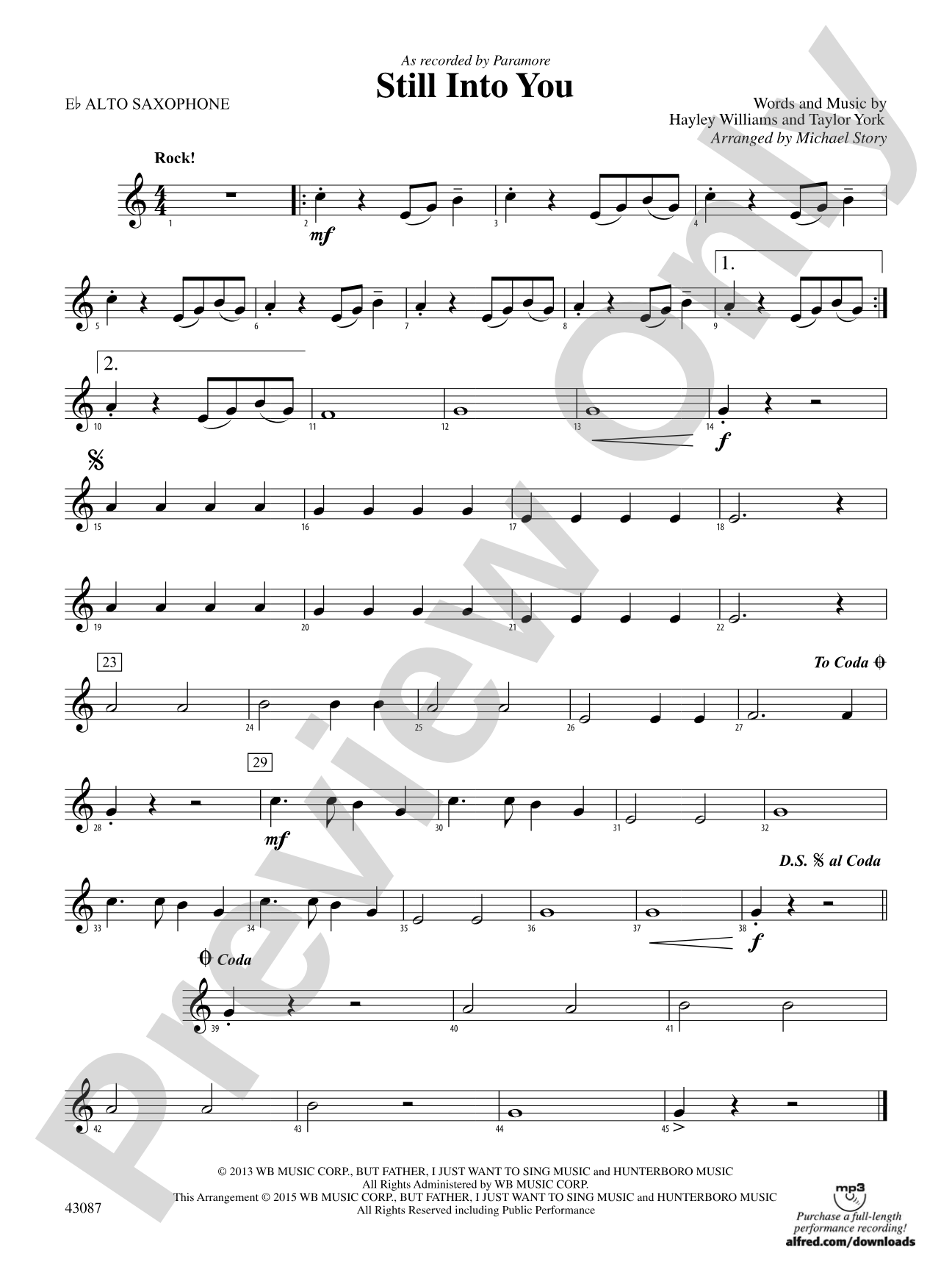 Still Into You: E-flat Alto Saxophone