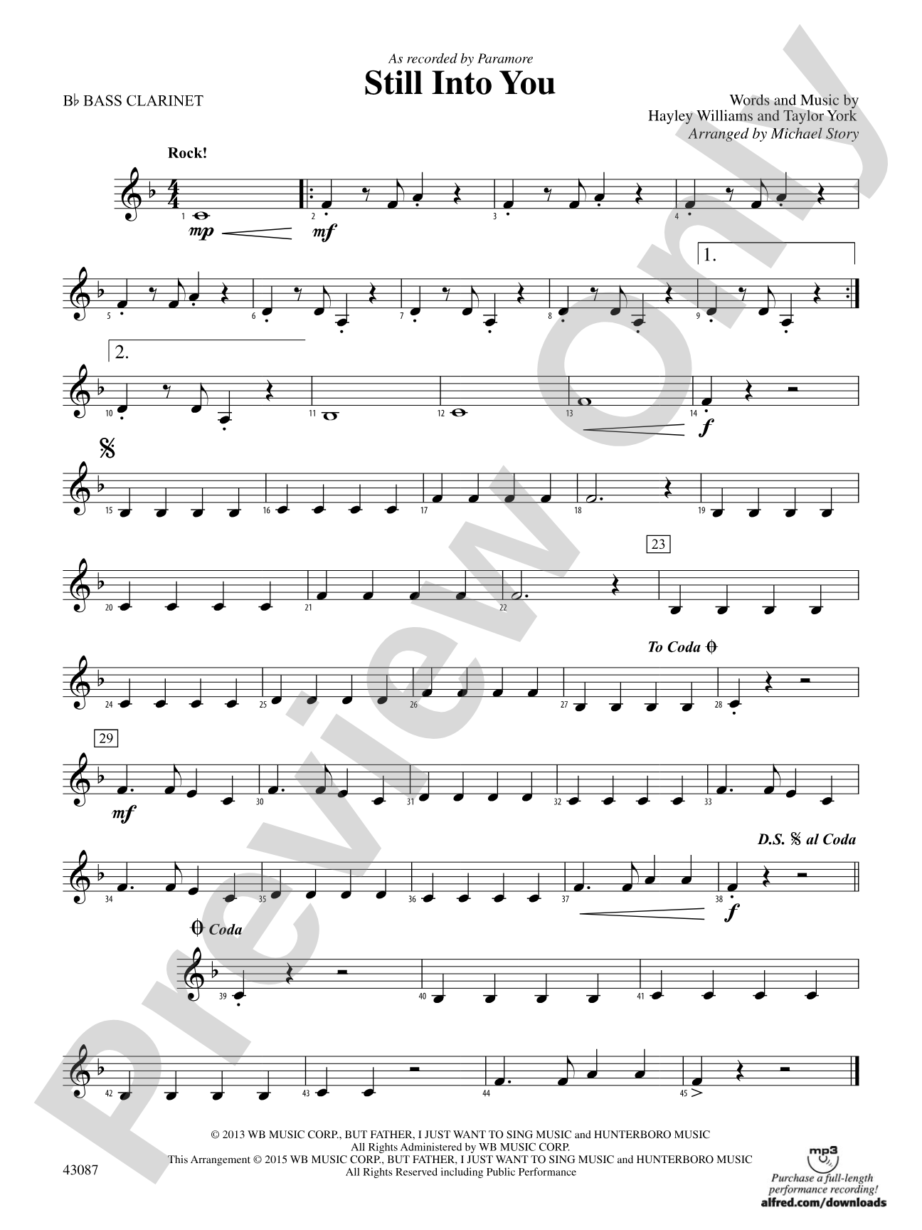 Still Into You: B-flat Bass Clarinet