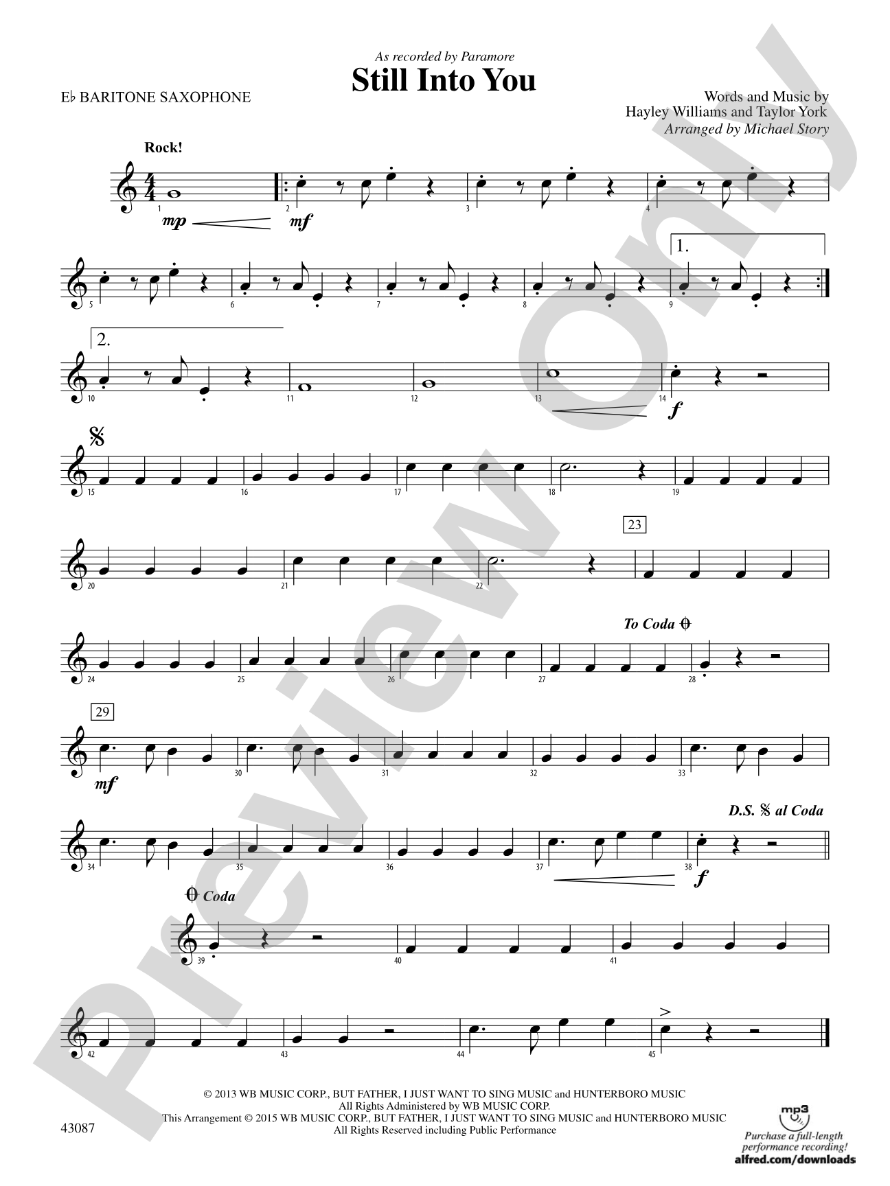 Still Into You: E-flat Baritone Saxophone