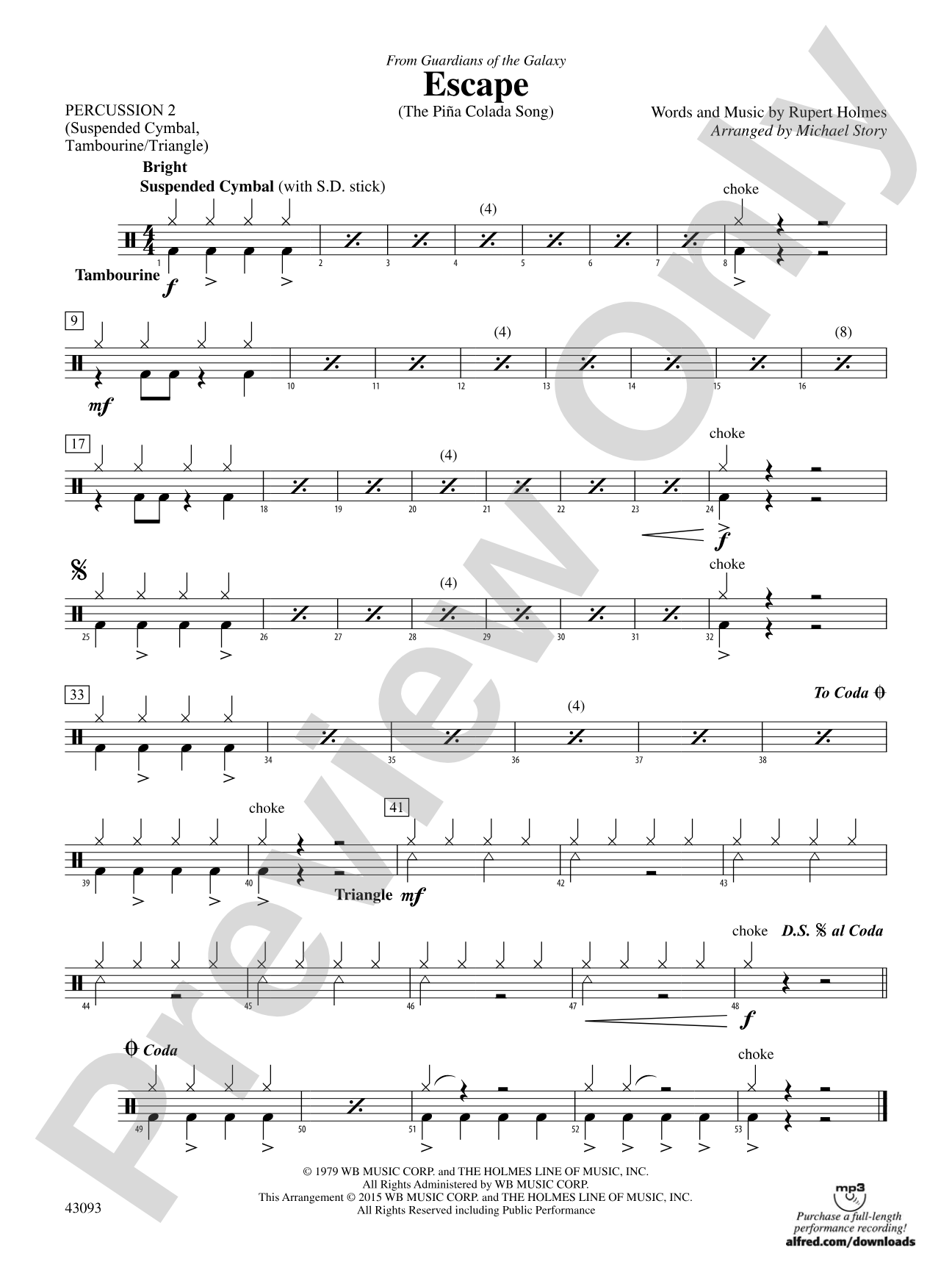 Escape (from Guardians of the Galaxy): 2nd Percussion