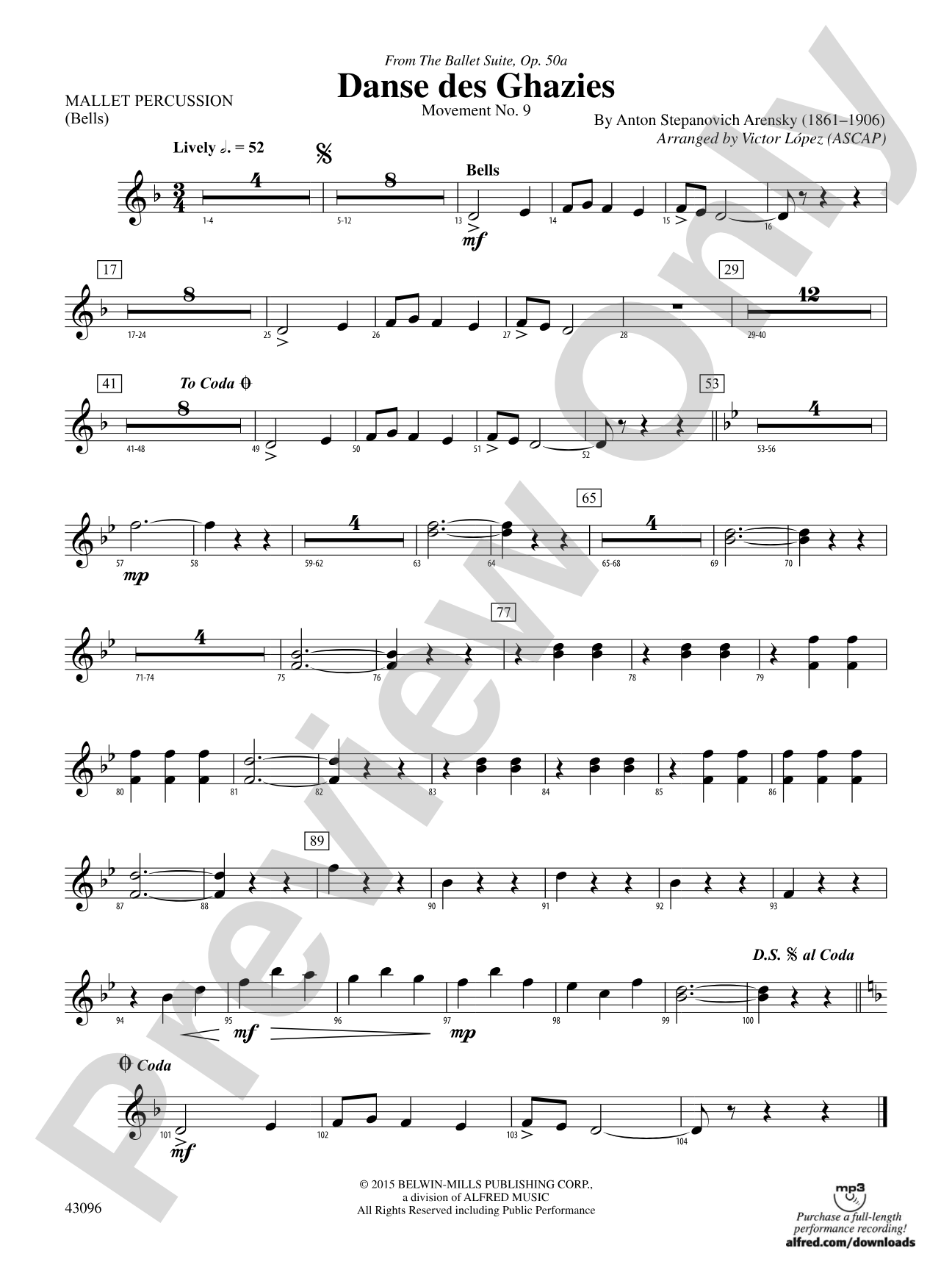 Danse des Ghazies (from The Ballet Suite, Op. 50a): Mallets