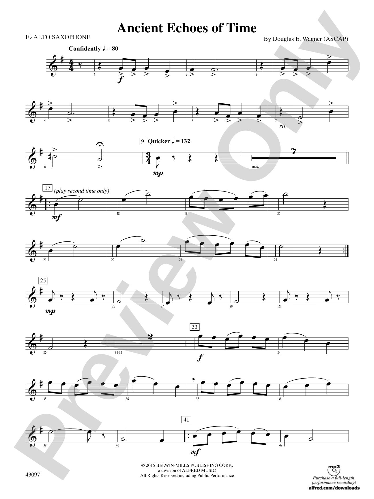 Ancient Echoes of Time: E-flat Alto Saxophone