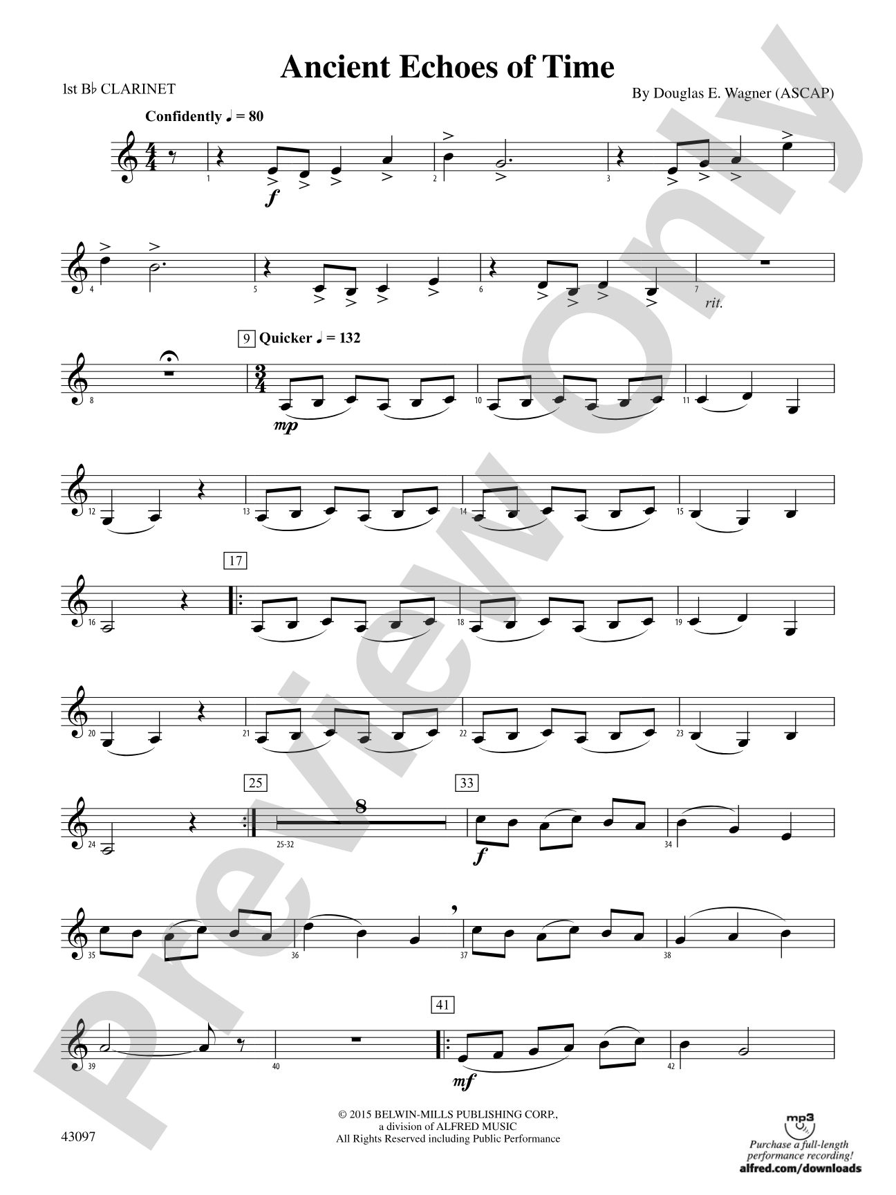 Ancient Echoes of Time: 1st B-flat Clarinet