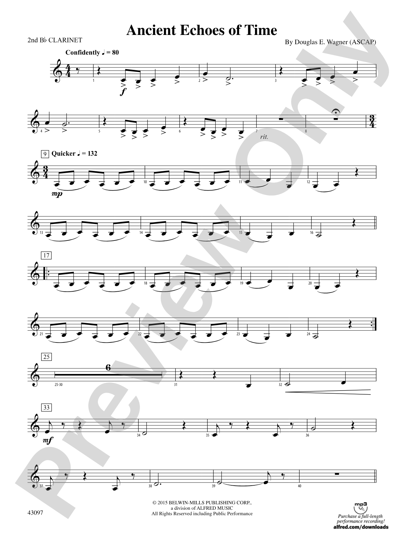 Ancient Echoes of Time: 2nd B-flat Clarinet