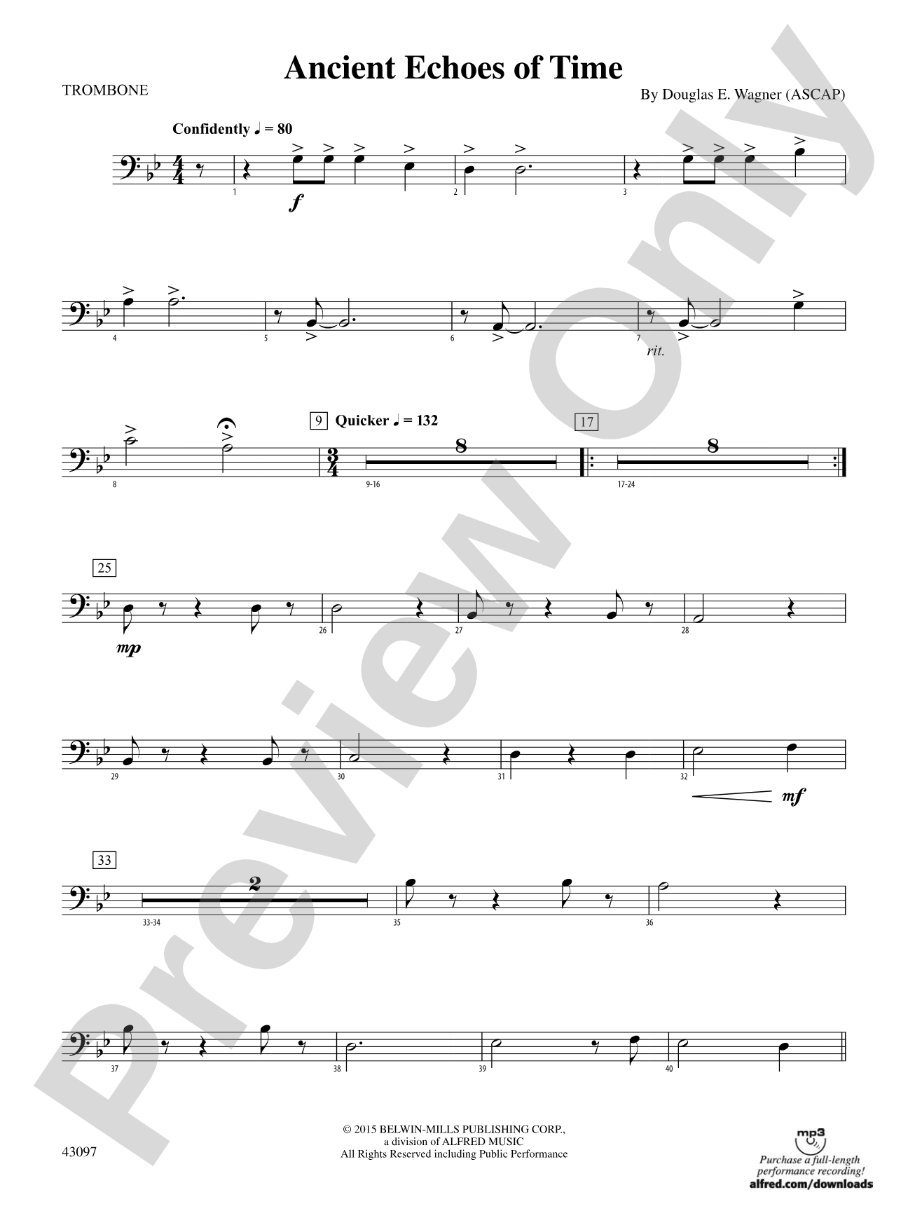 Ancient Echoes of Time: 1st Trombone