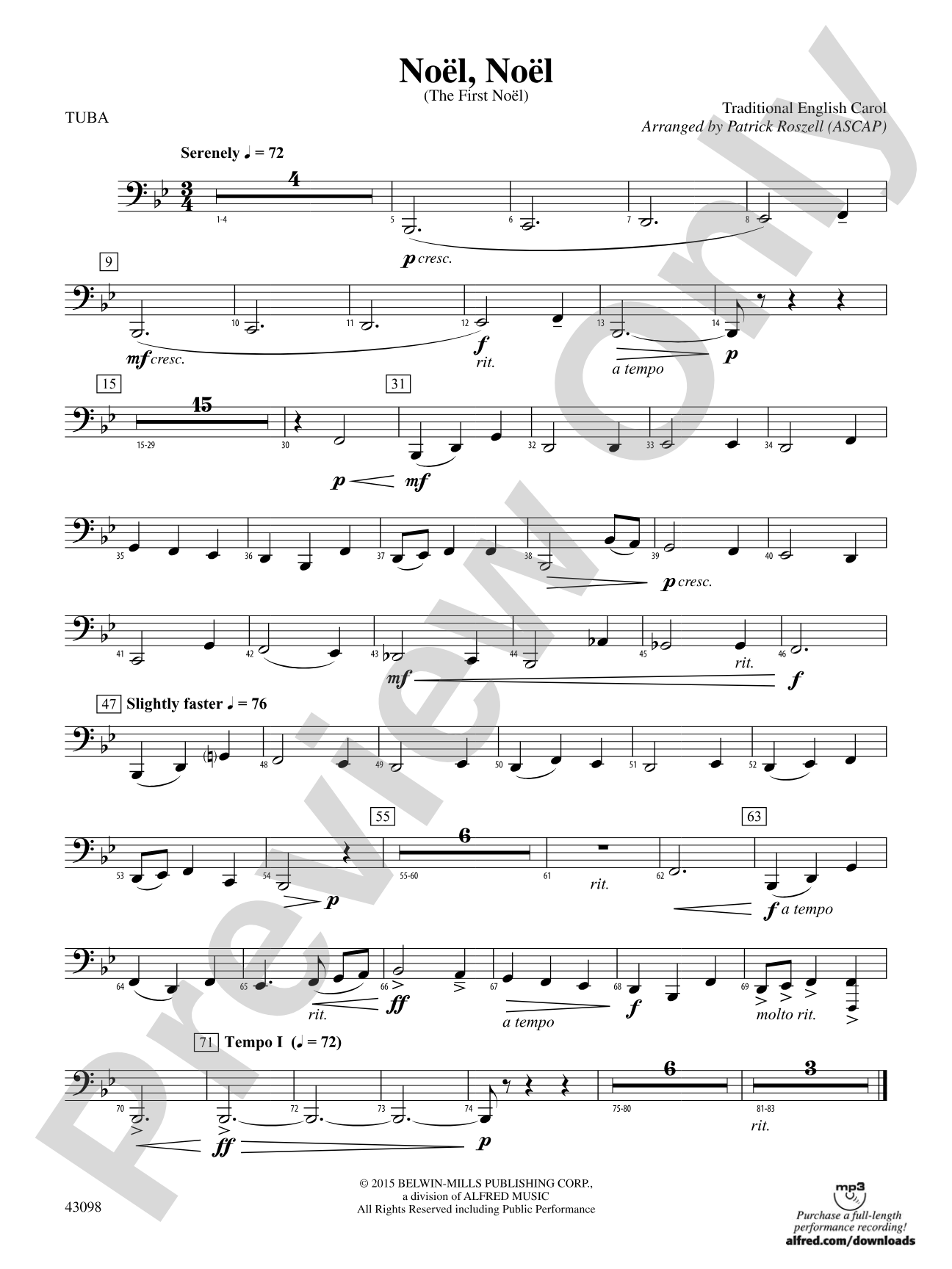 Noël, Noël: Tuba