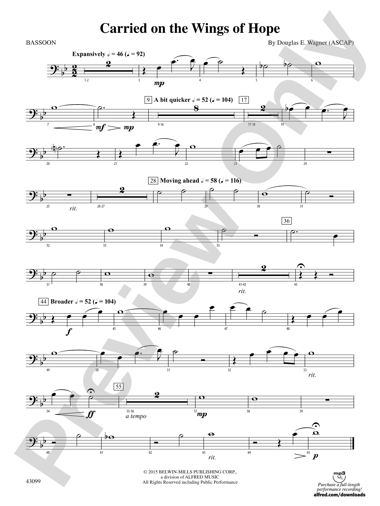 Carried on the Wings of Hope: Bassoon