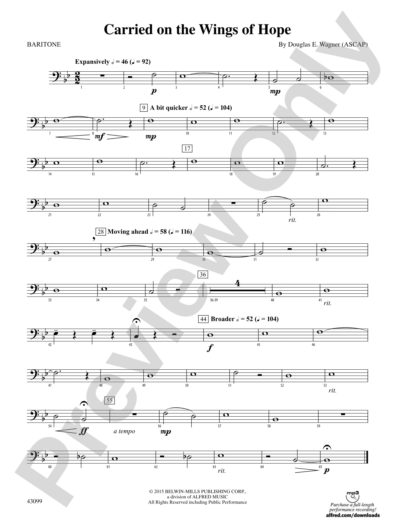 Carried on the Wings of Hope: Baritone B.C.