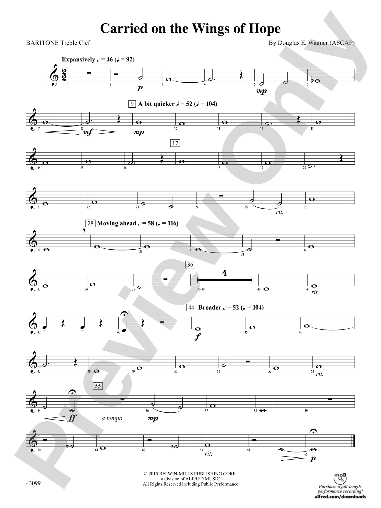 Carried on the Wings of Hope: Baritone T.C.