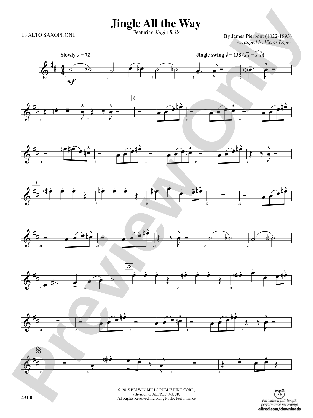 Jingle All the Way: E-flat Alto Saxophone