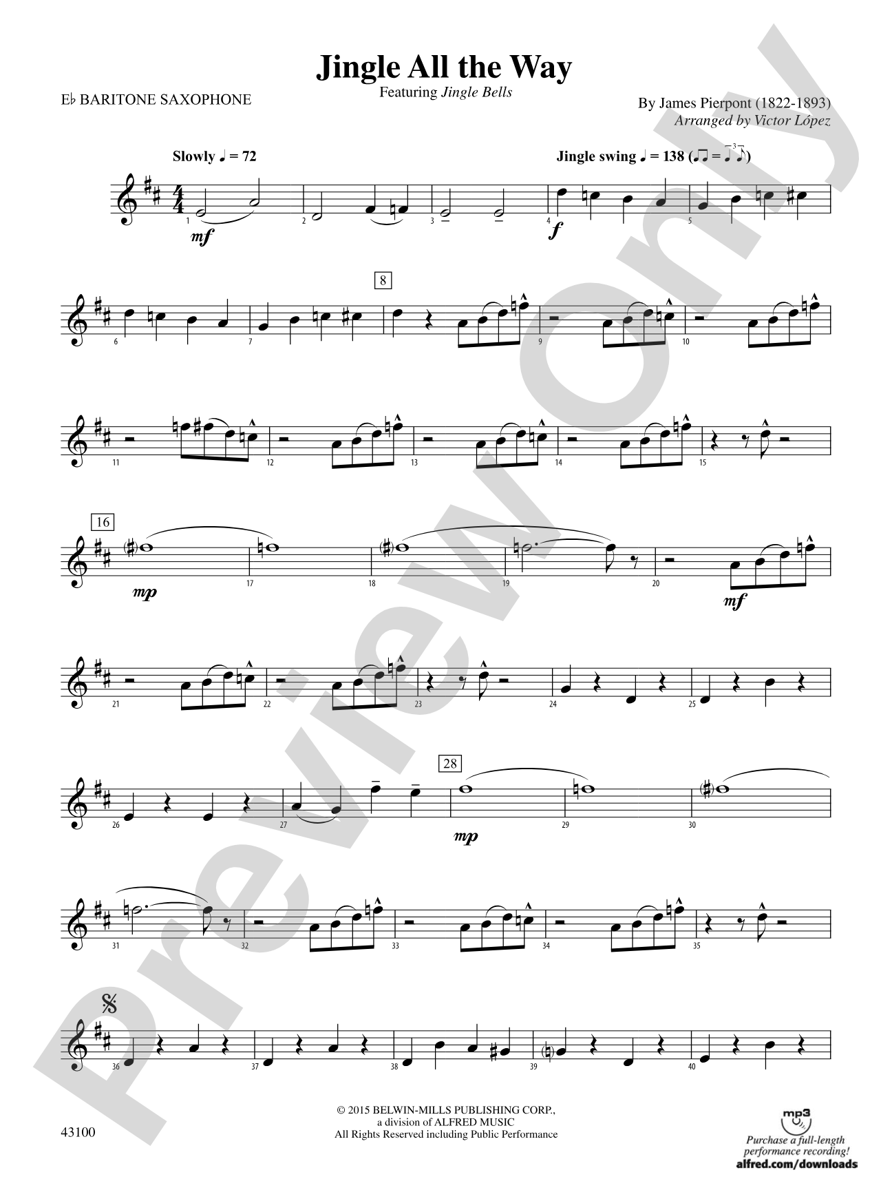 Jingle All the Way: E-flat Baritone Saxophone