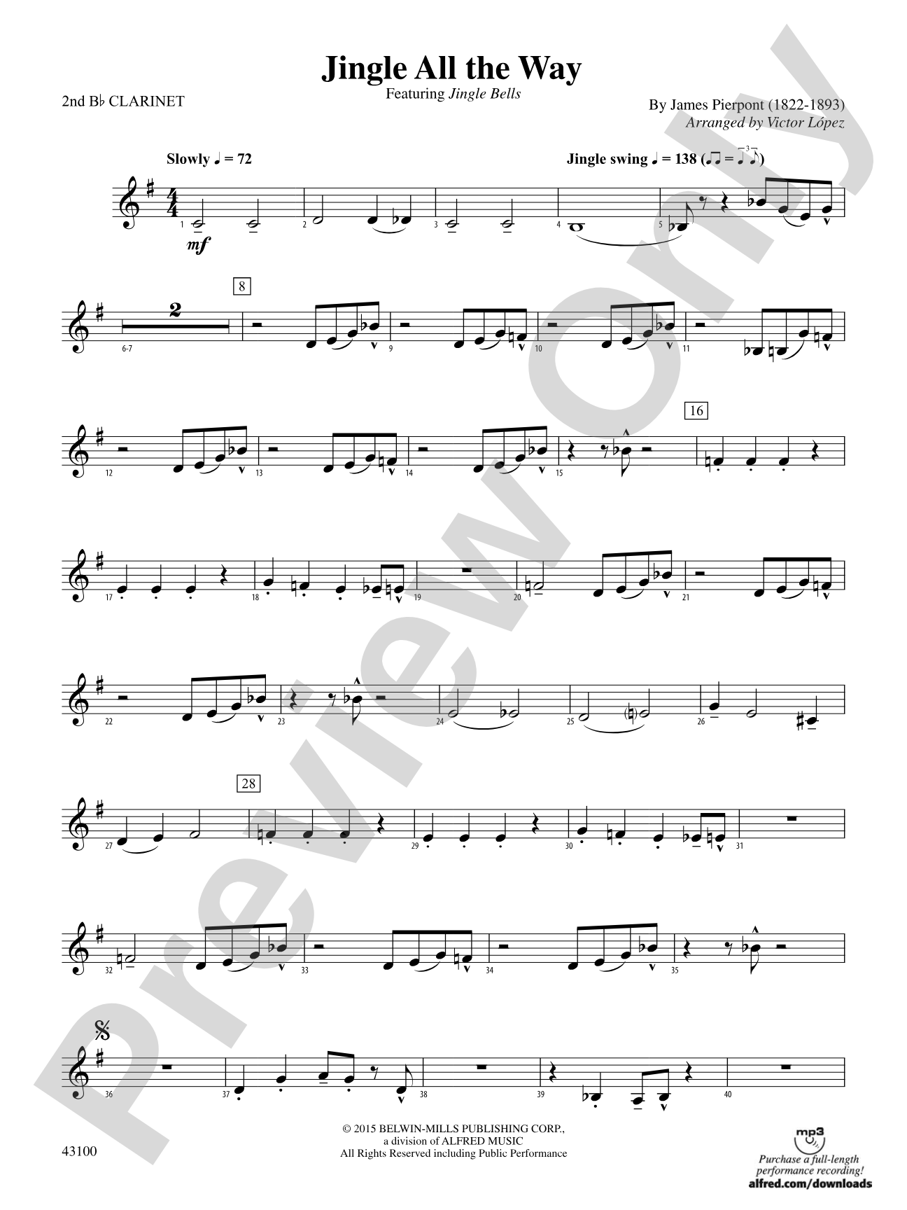 Jingle All the Way: 2nd B-flat Clarinet