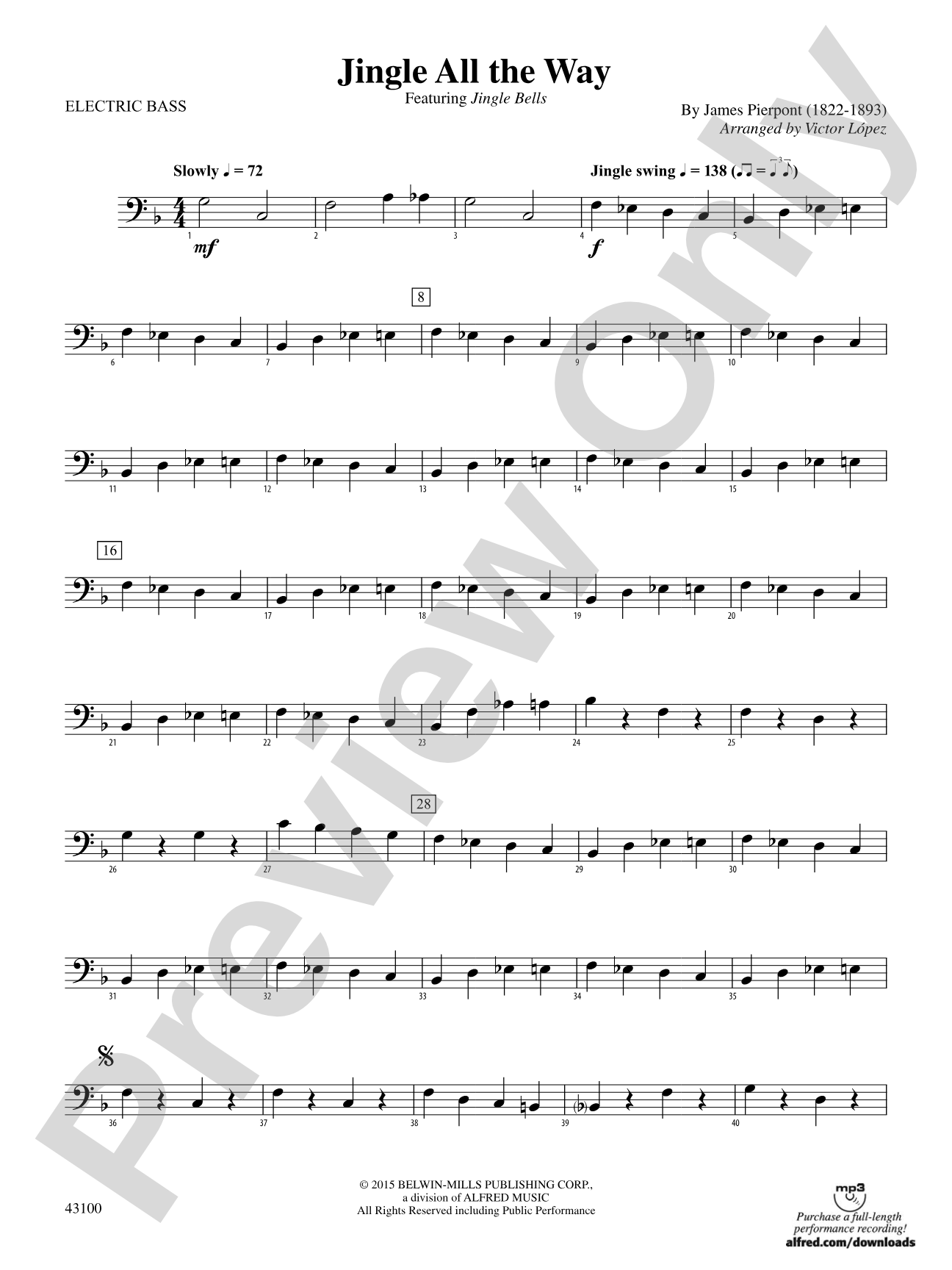 Jingle All the Way: Electric Bass