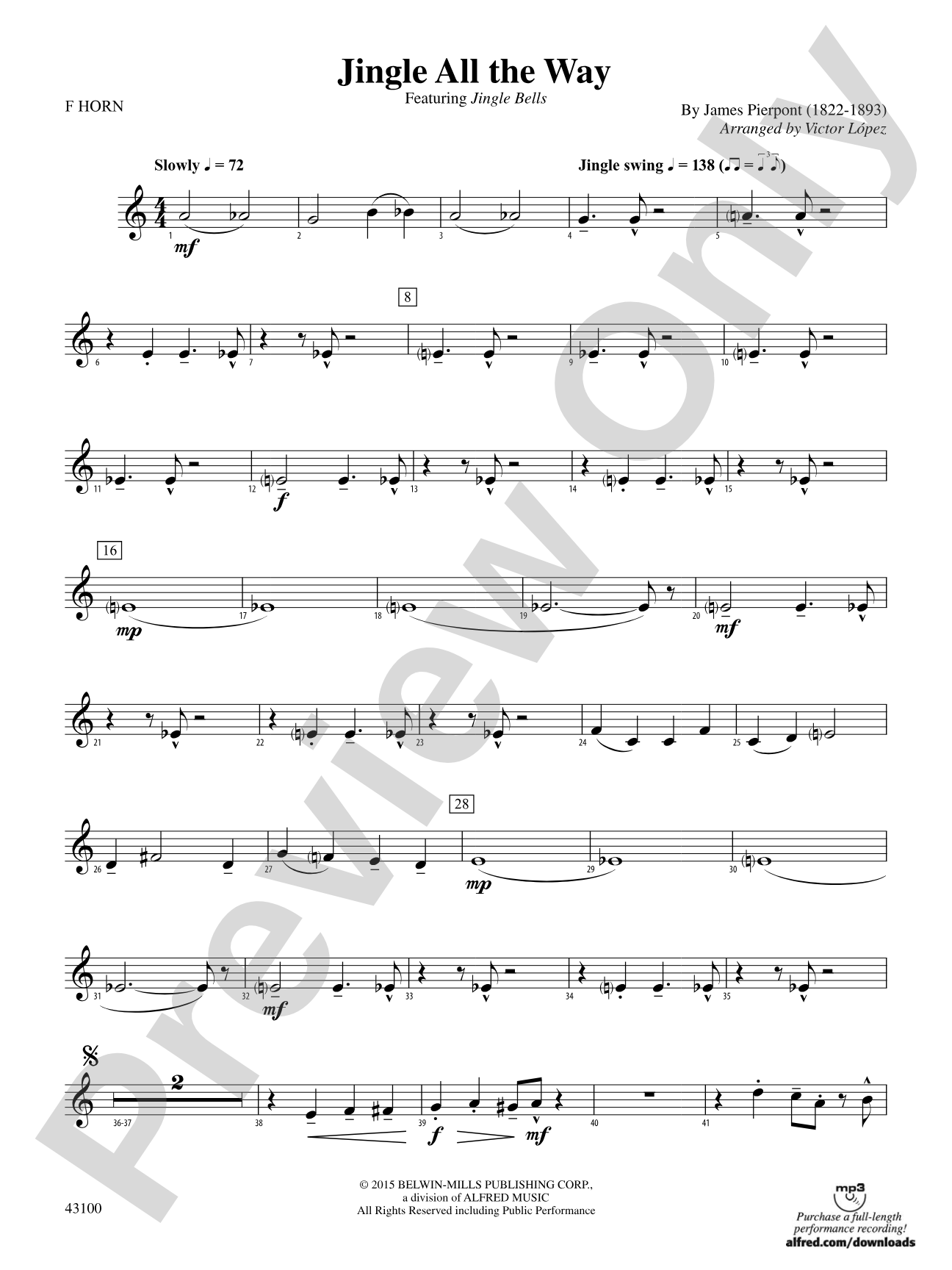 Jingle All the Way: 1st F Horn