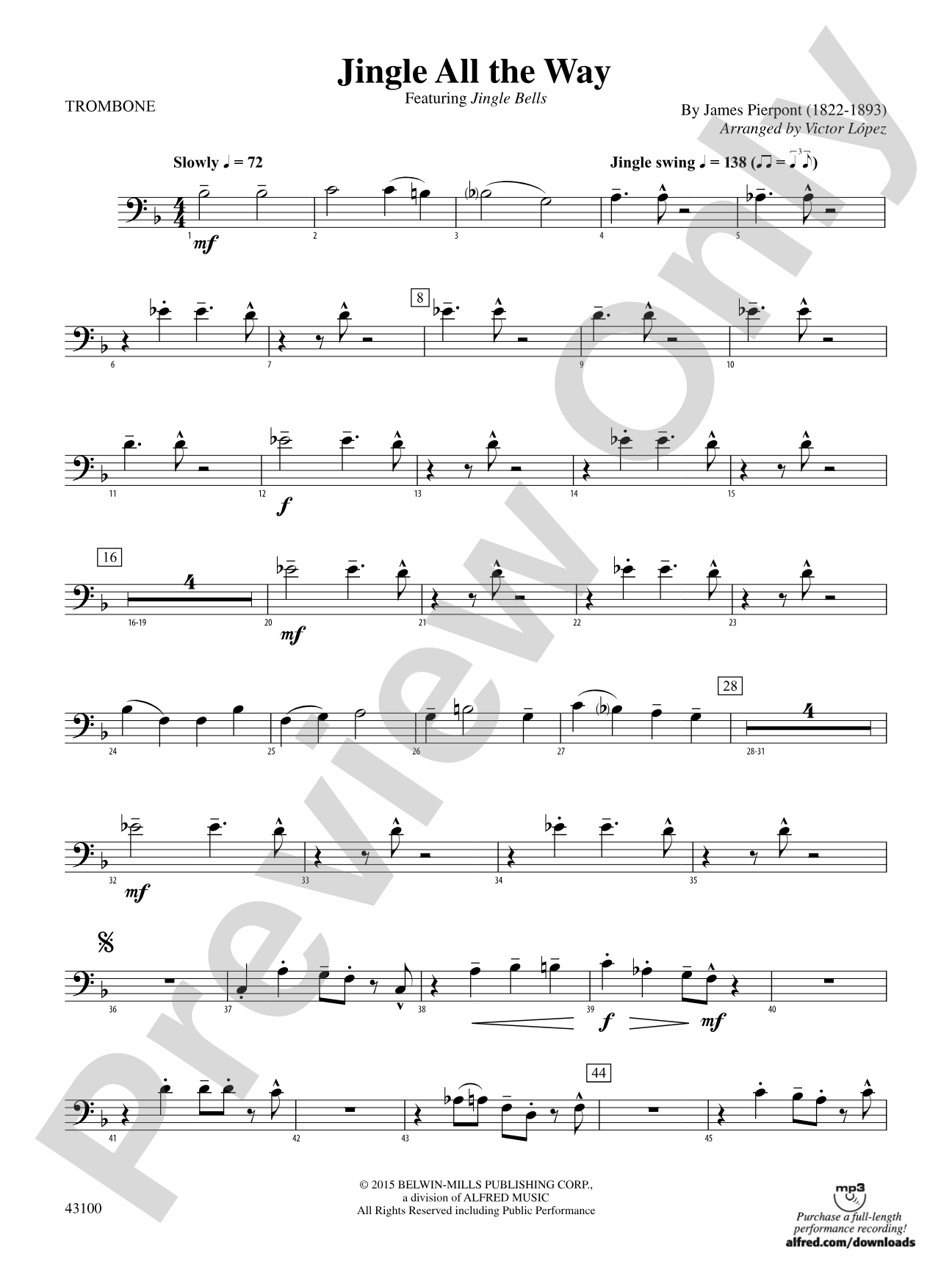 Jingle All the Way: 1st Trombone