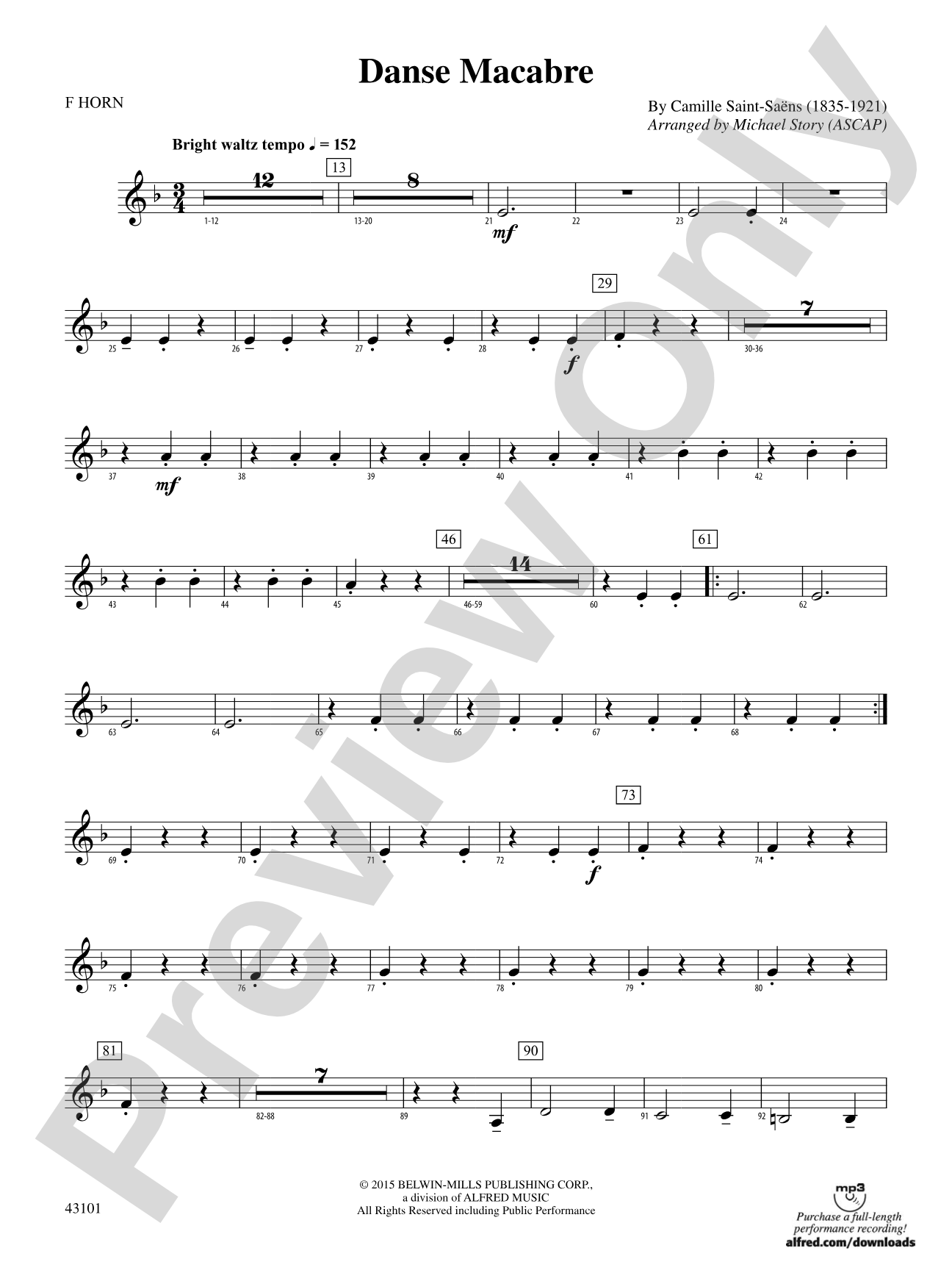 Danse Macabre: 1st F Horn