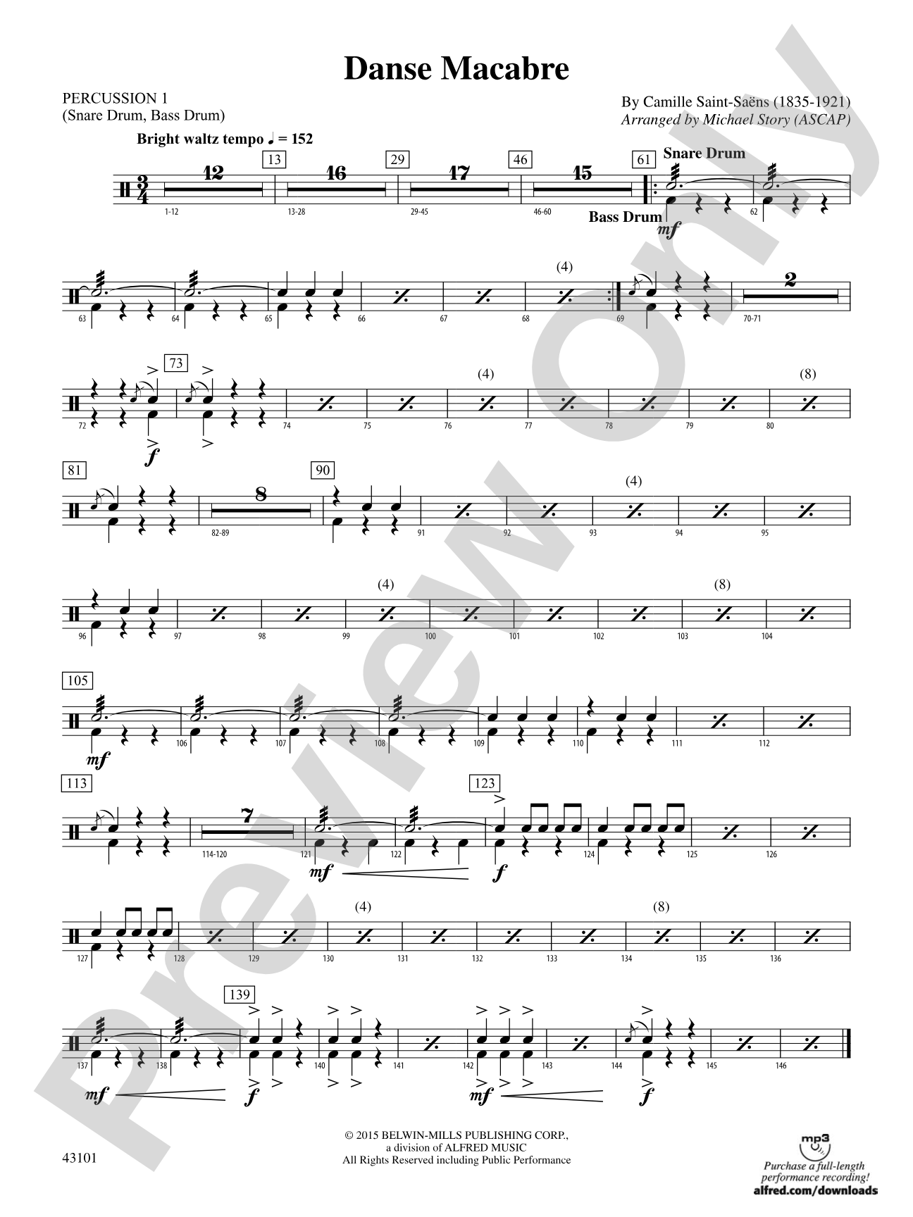 Danse Macabre: 1st Percussion
