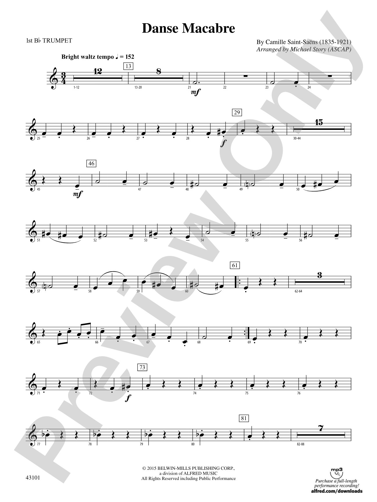 Danse Macabre: 1st B-flat Trumpet