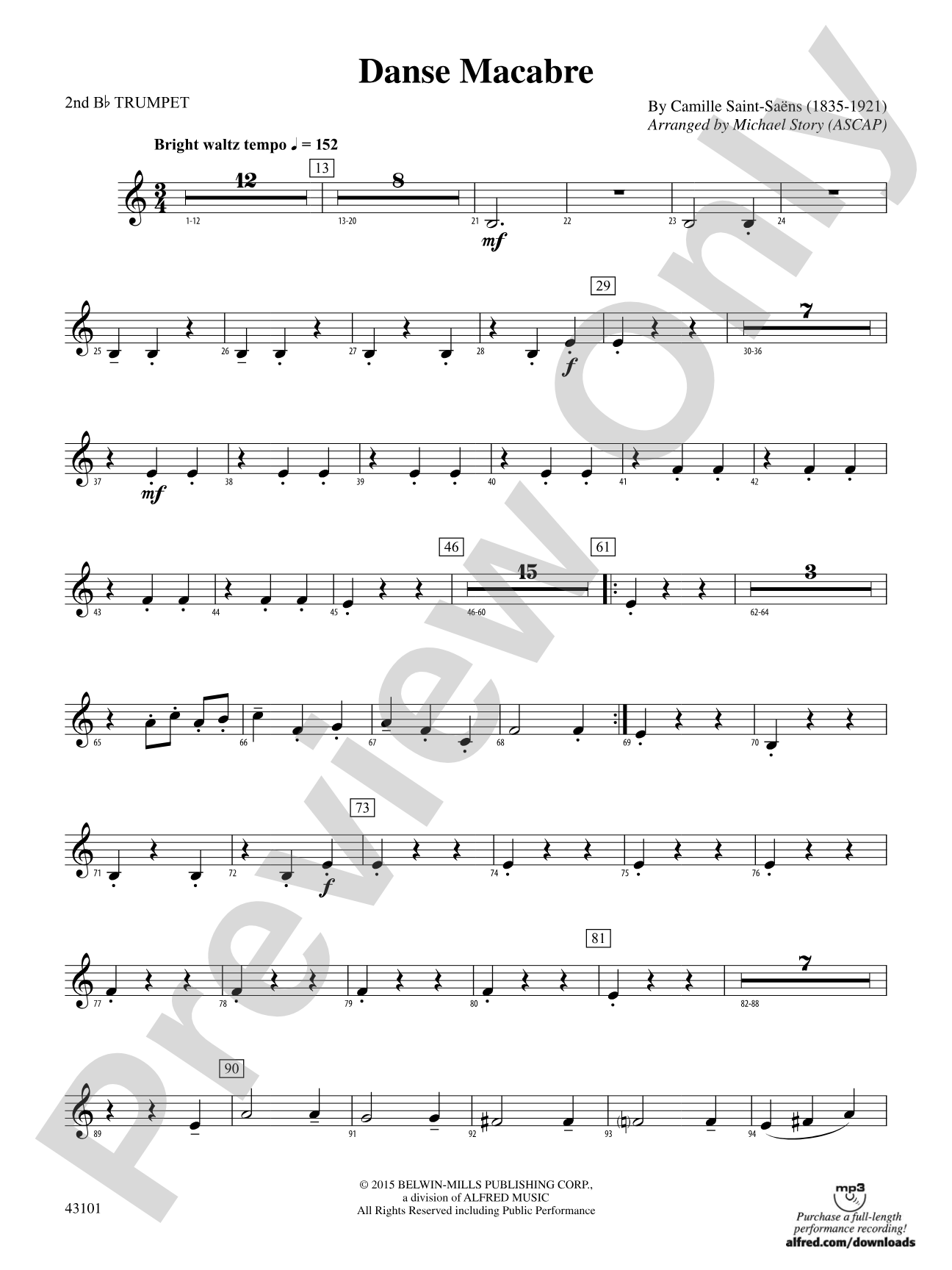 Danse Macabre: 2nd B-flat Trumpet
