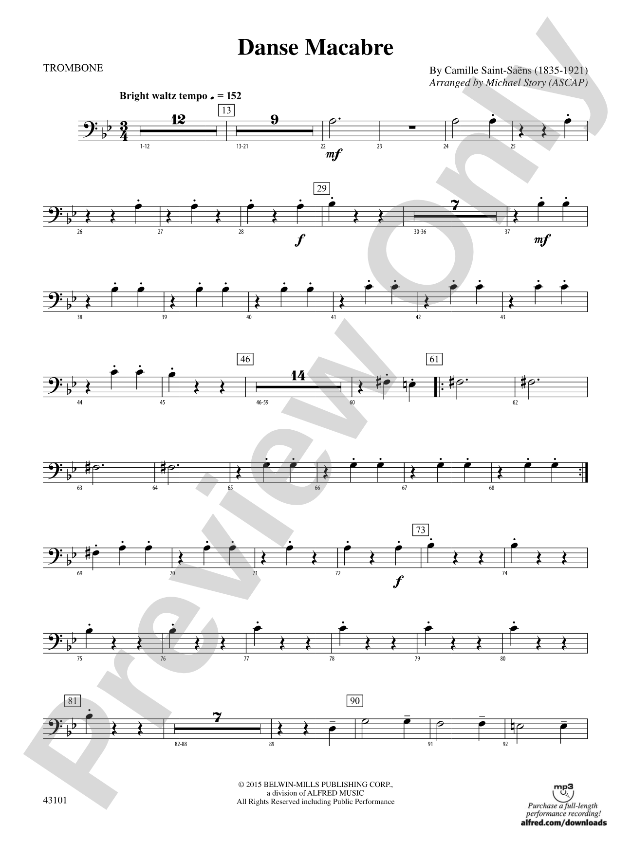 Danse Macabre: 1st Trombone