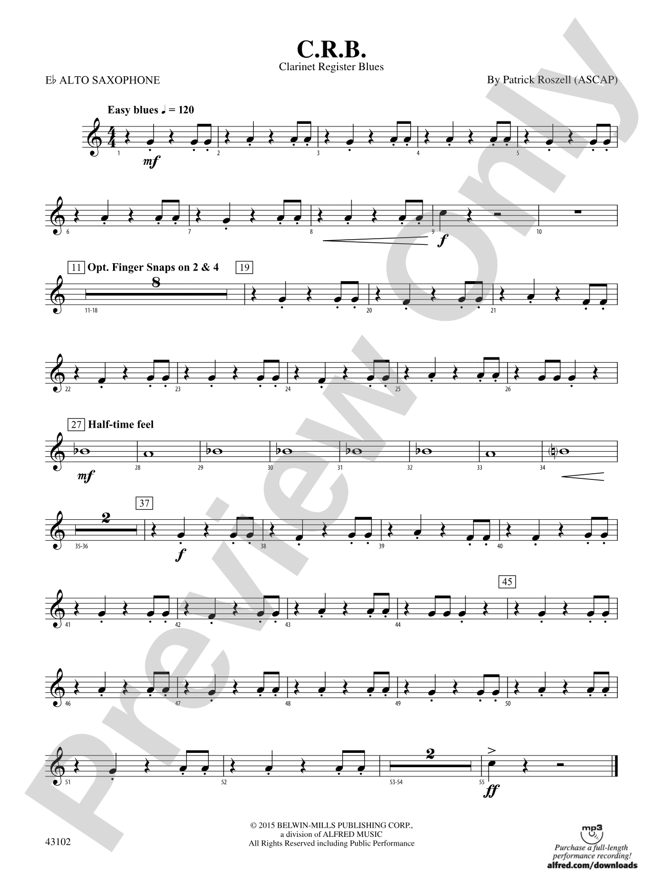 C.R.B.: E-flat Alto Saxophone