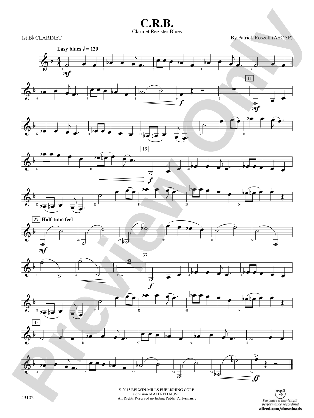 C.R.B.: 1st B-flat Clarinet